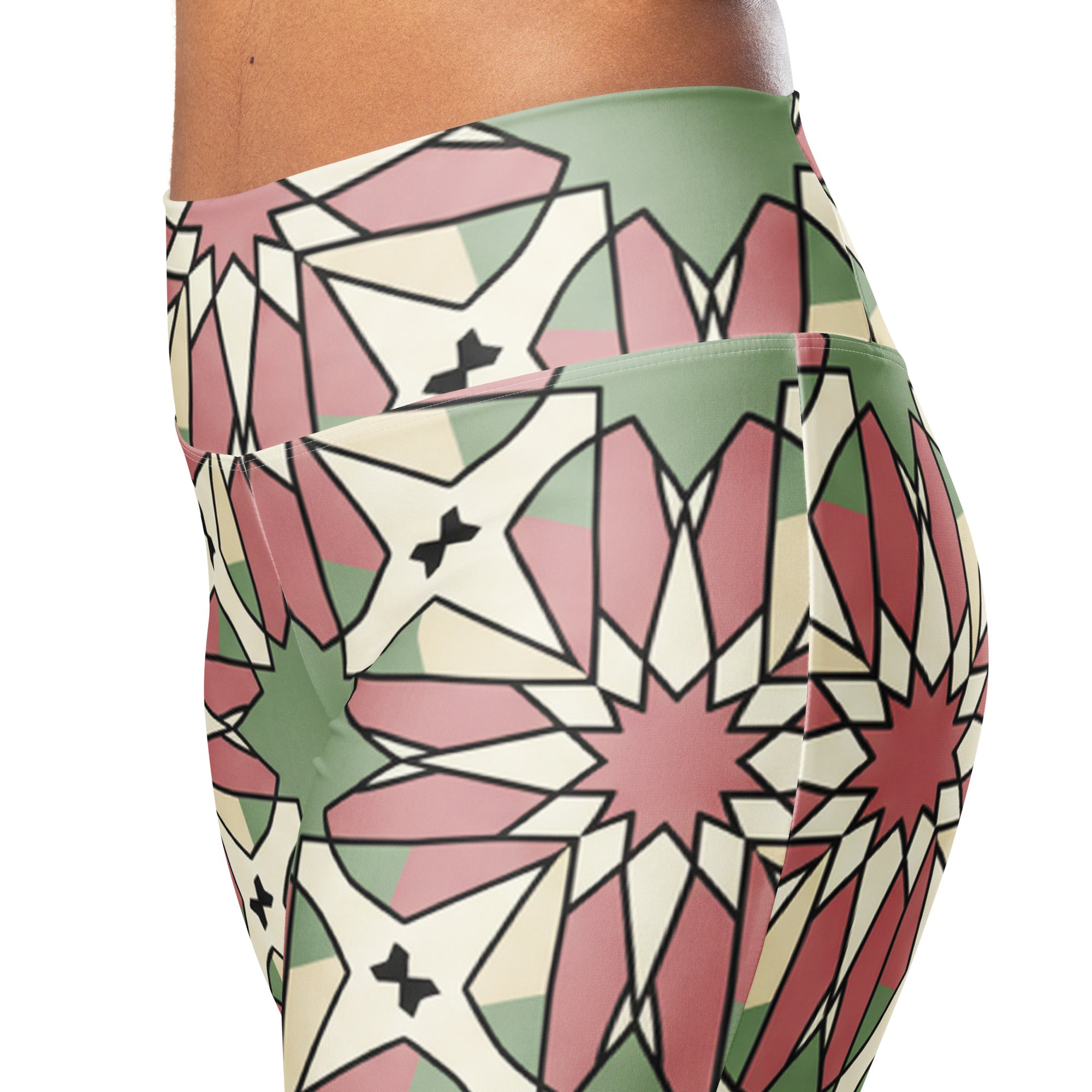 Zellige Rose Garden Flare Leggings | GearBunch