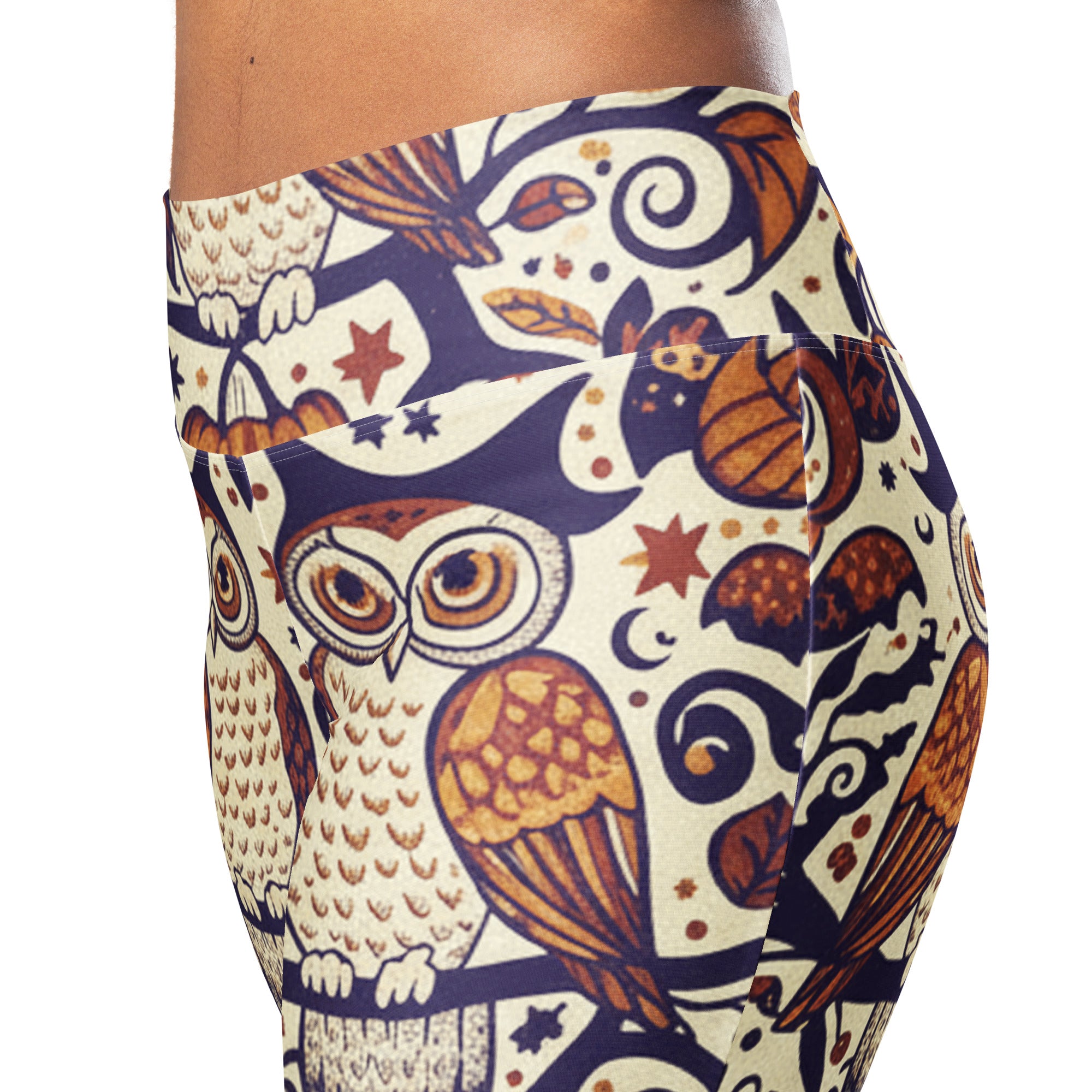 All Hallows Eve Owl Flare Leggings | GearBunch