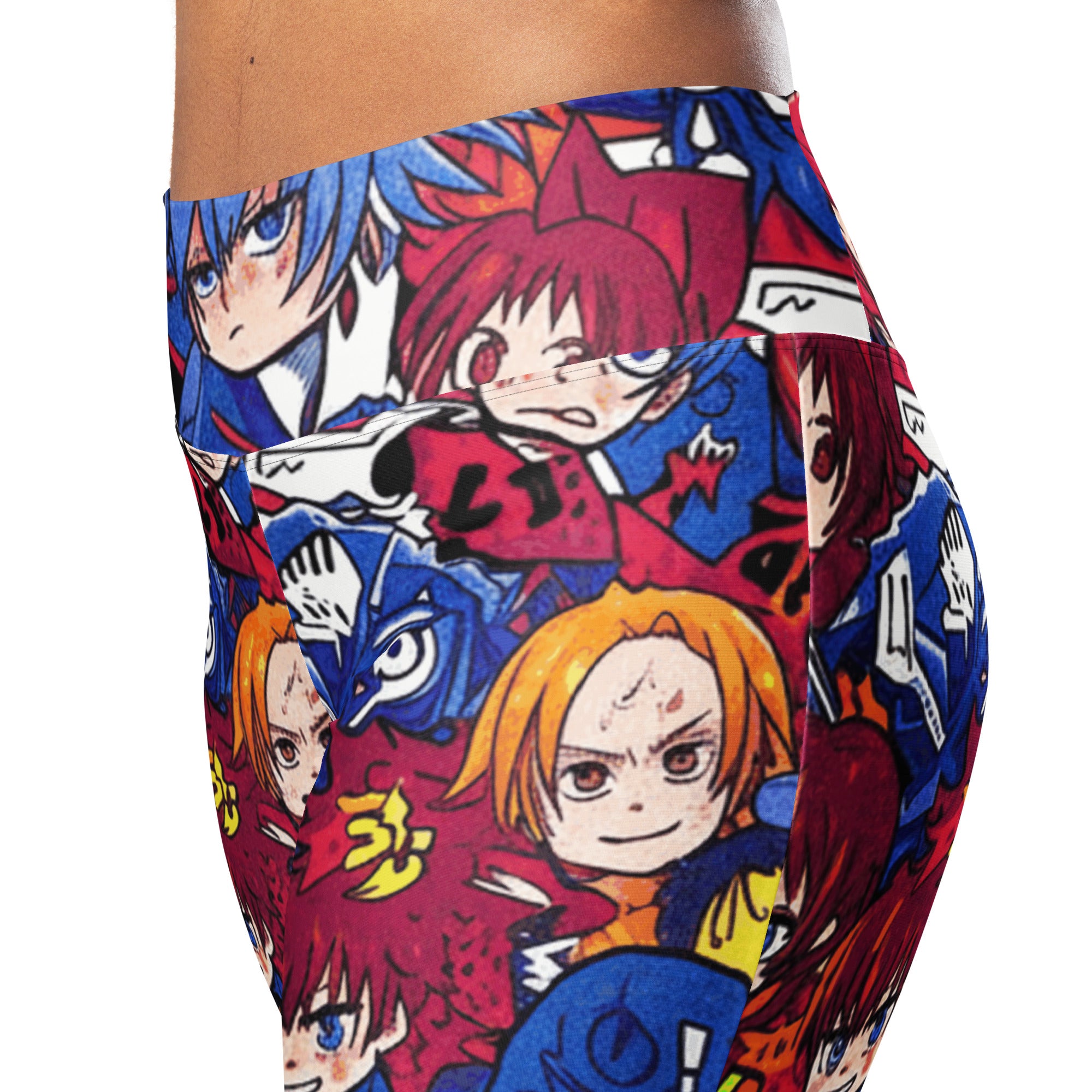 Anime Collage Dark Shonen Flare Leggings | GearBunch