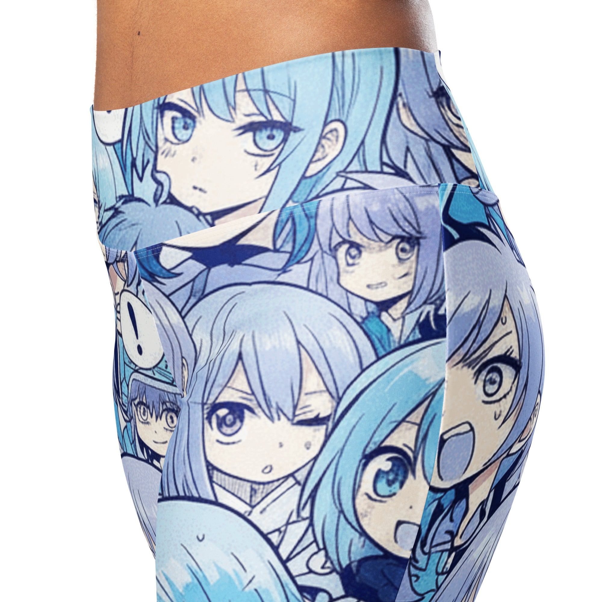 Anime Collage Ice Kingdom Flare Leggings | GearBunch