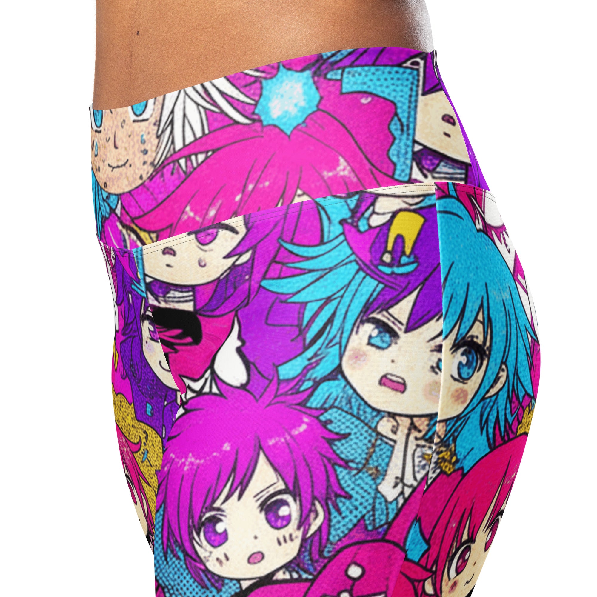 Anime Collage Pop Idol Flare Leggings | GearBunch
