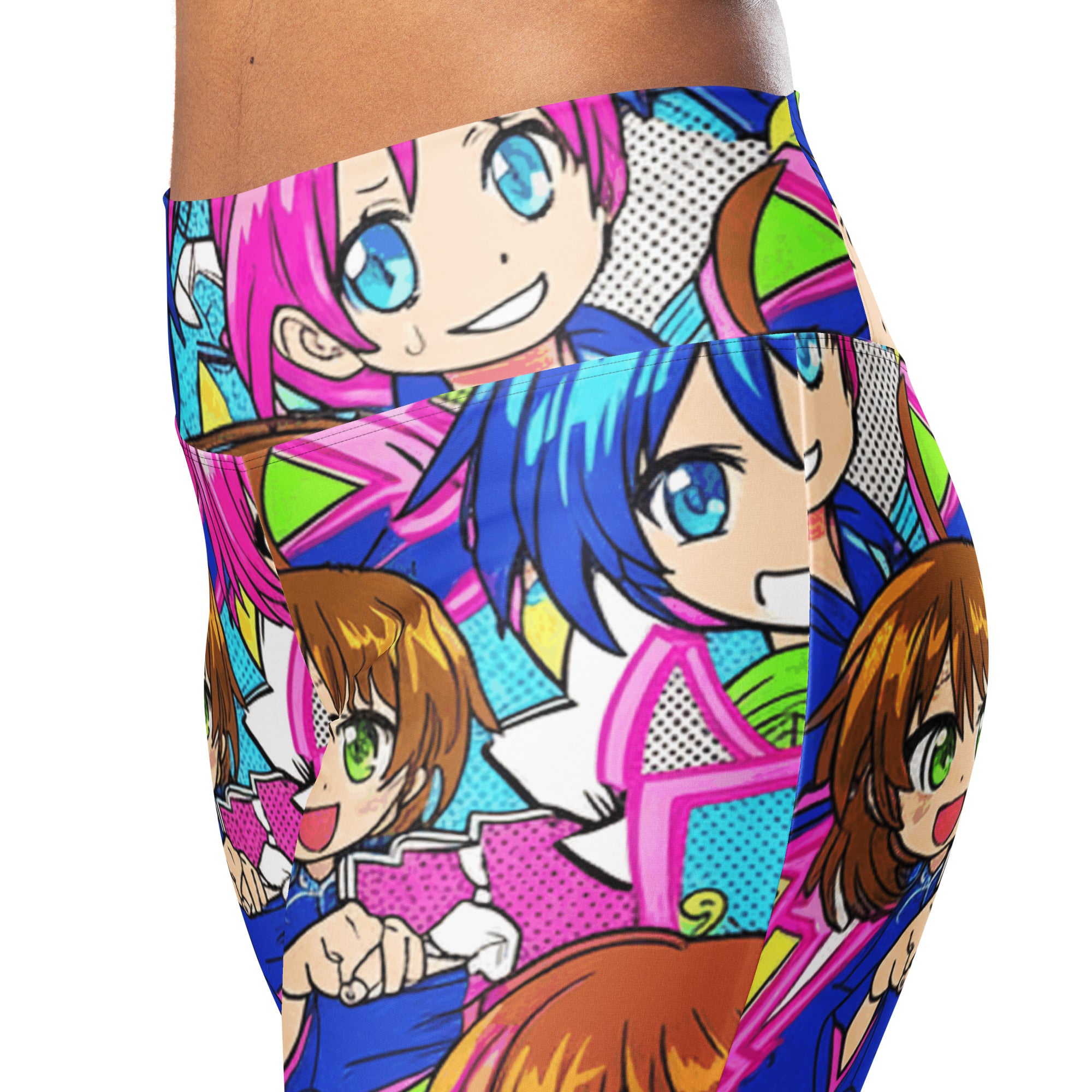 Anime Collage Sakura School Flare Leggings | GearBunch