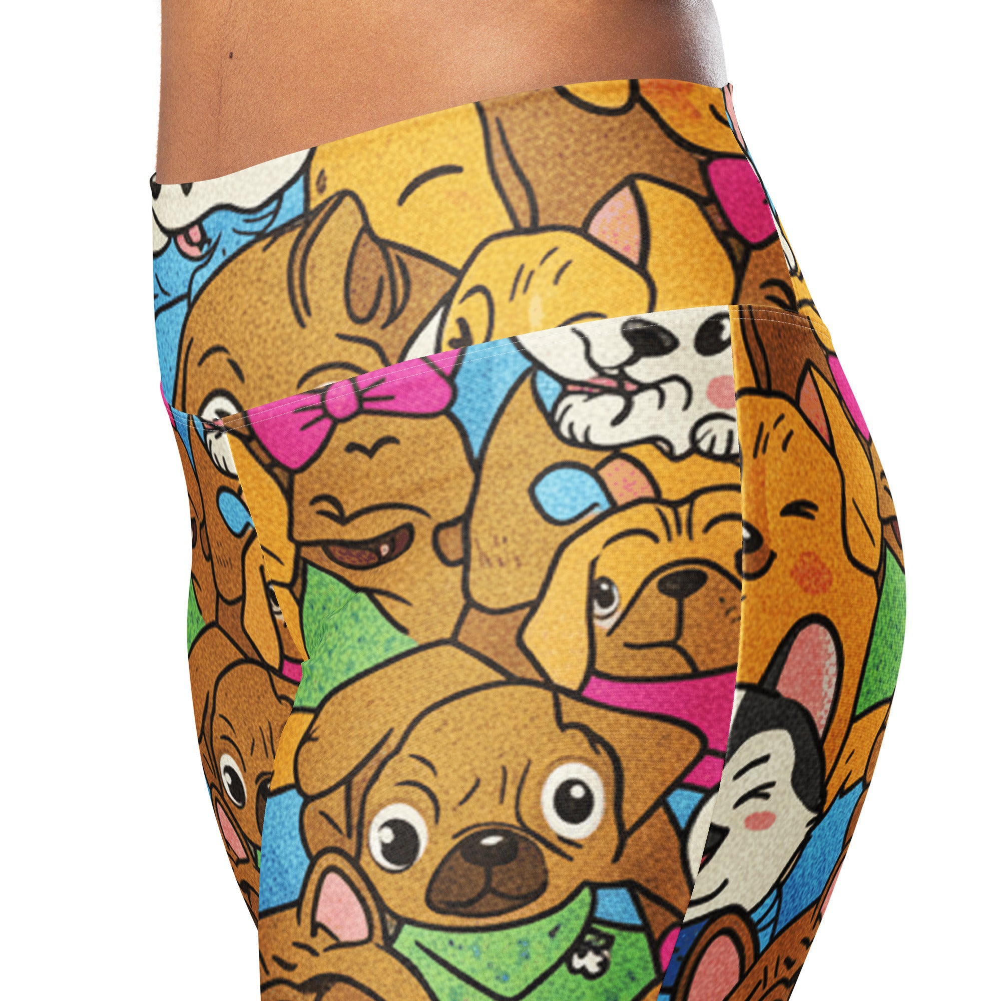 Vibrant Puppy Pile Flare Leggings | GearBunch