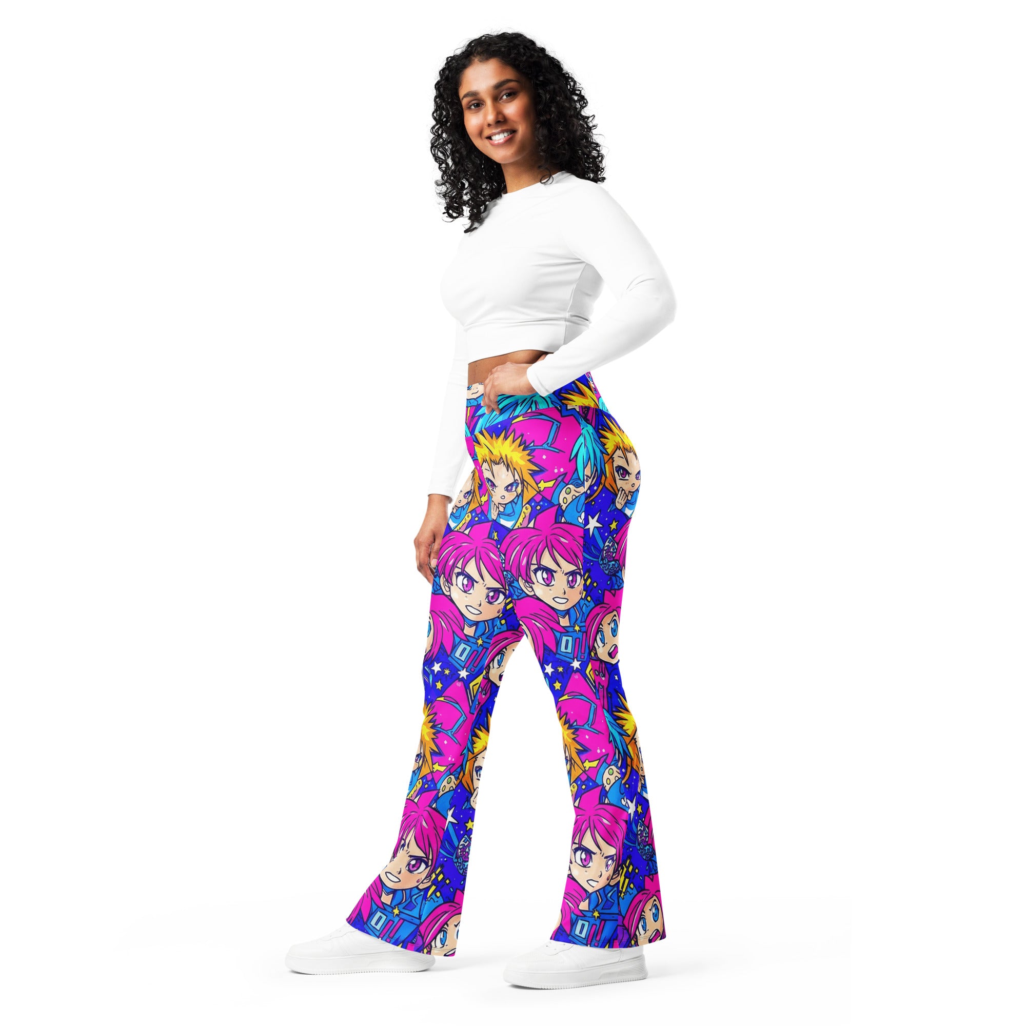 Anime Galaxy Hero Flare Leggings | GearBunch