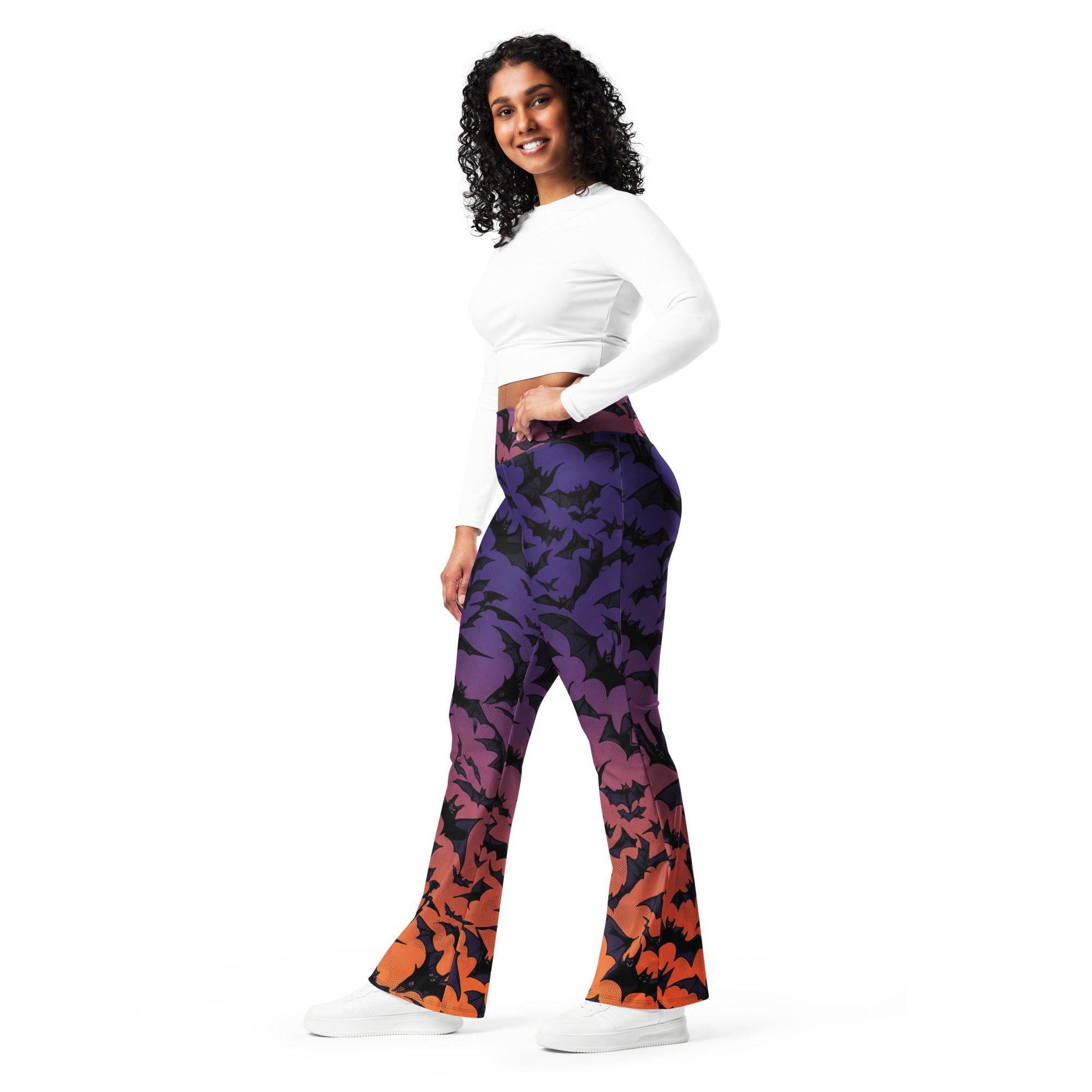 Bat Swarm Twilight Flare Leggings | GearBunch