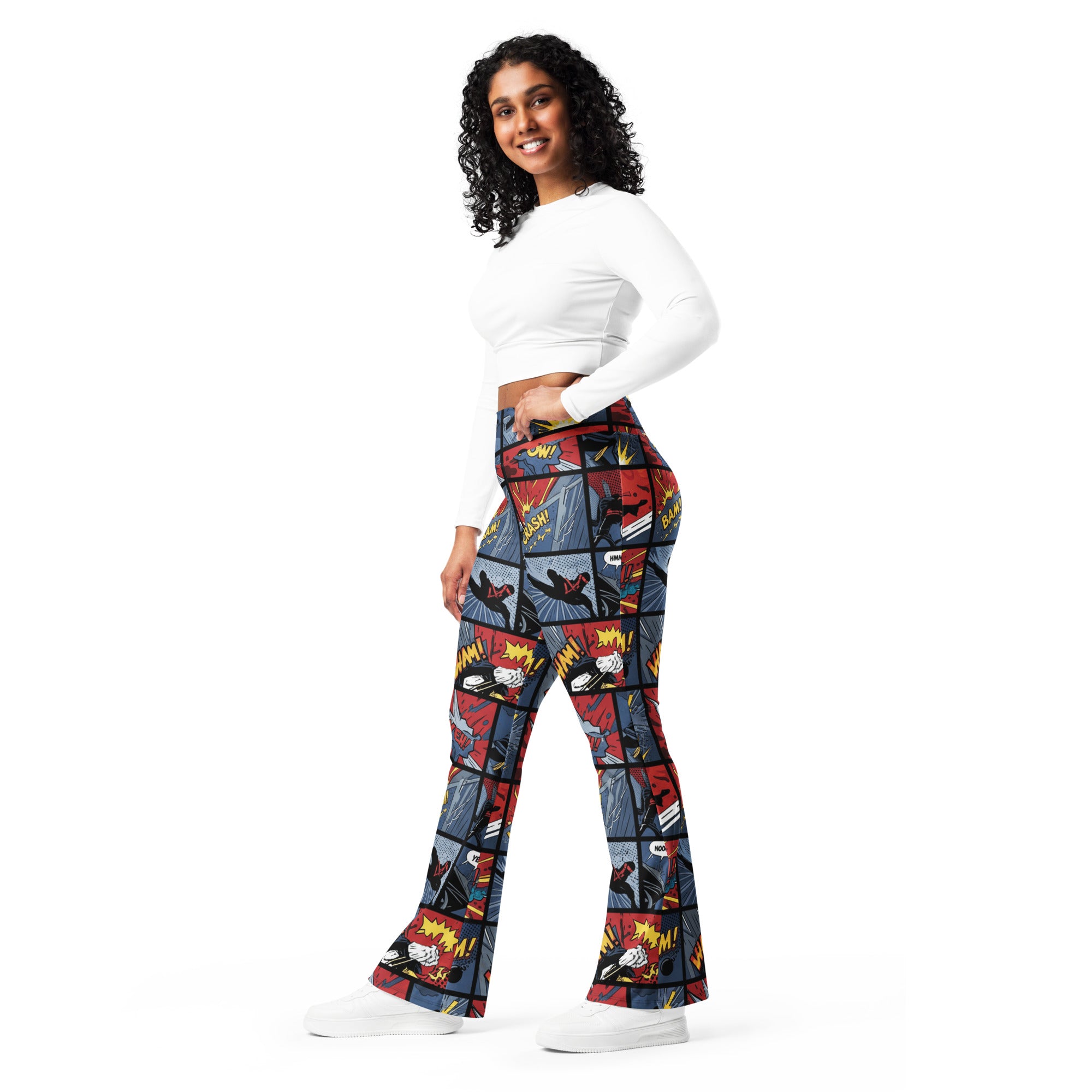 Comic Strip Ninja Night Flare Leggings | GearBunch