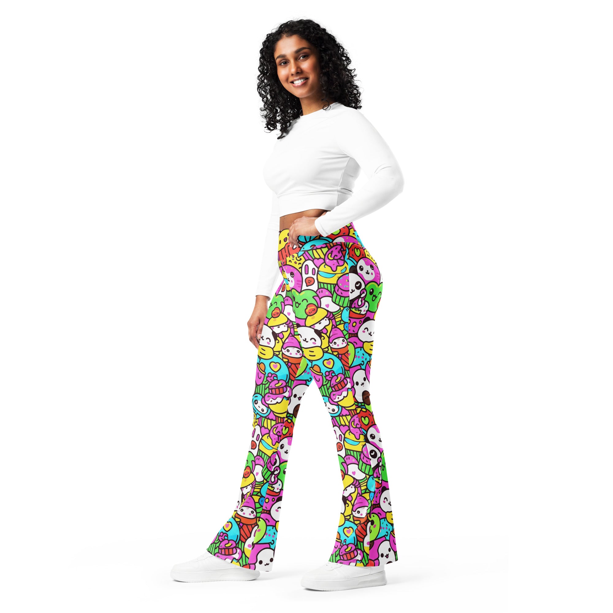 Kawaii Arcade Game Flare Leggings | GearBunch