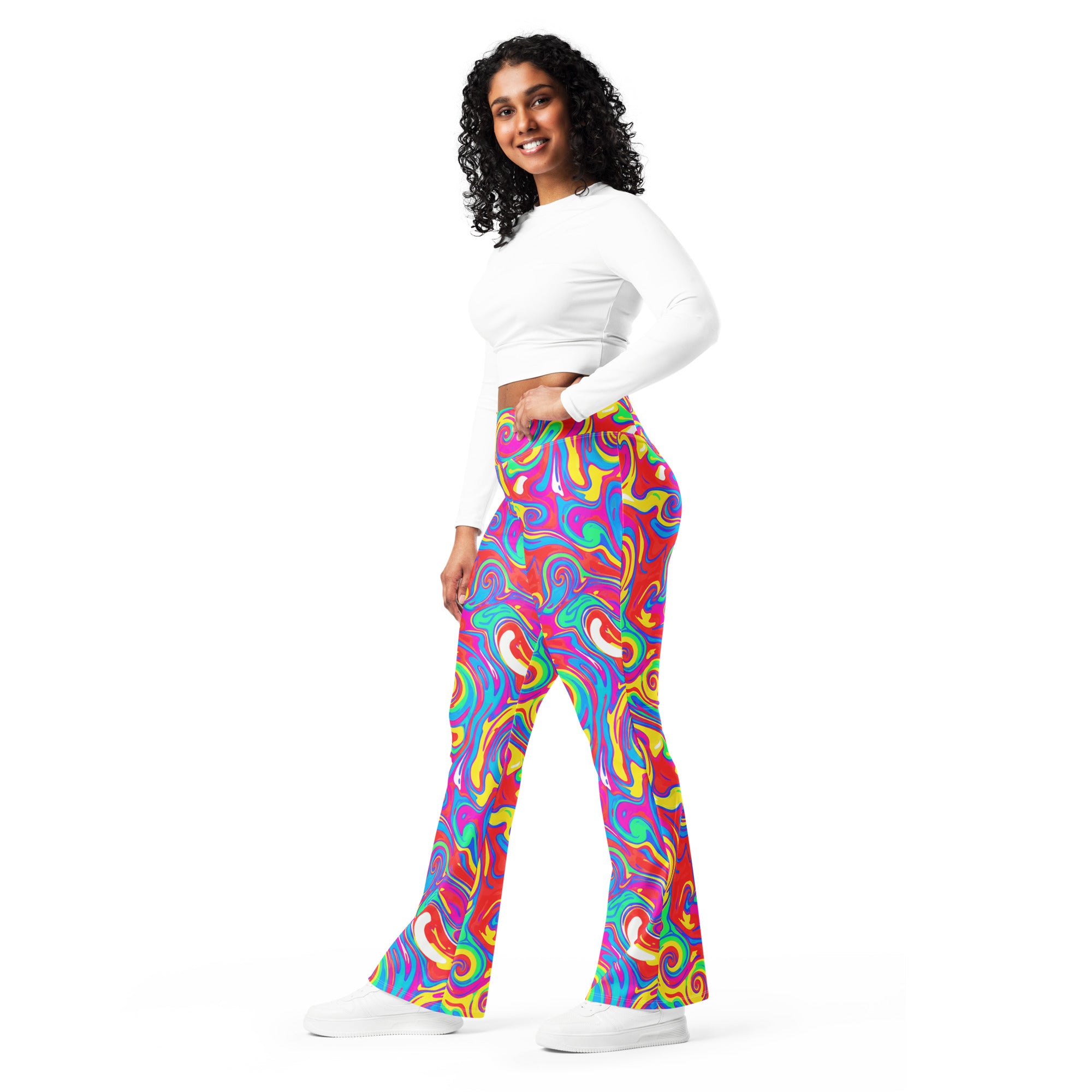 Liquid Marble Candy Pop Flare Leggings | GearBunch