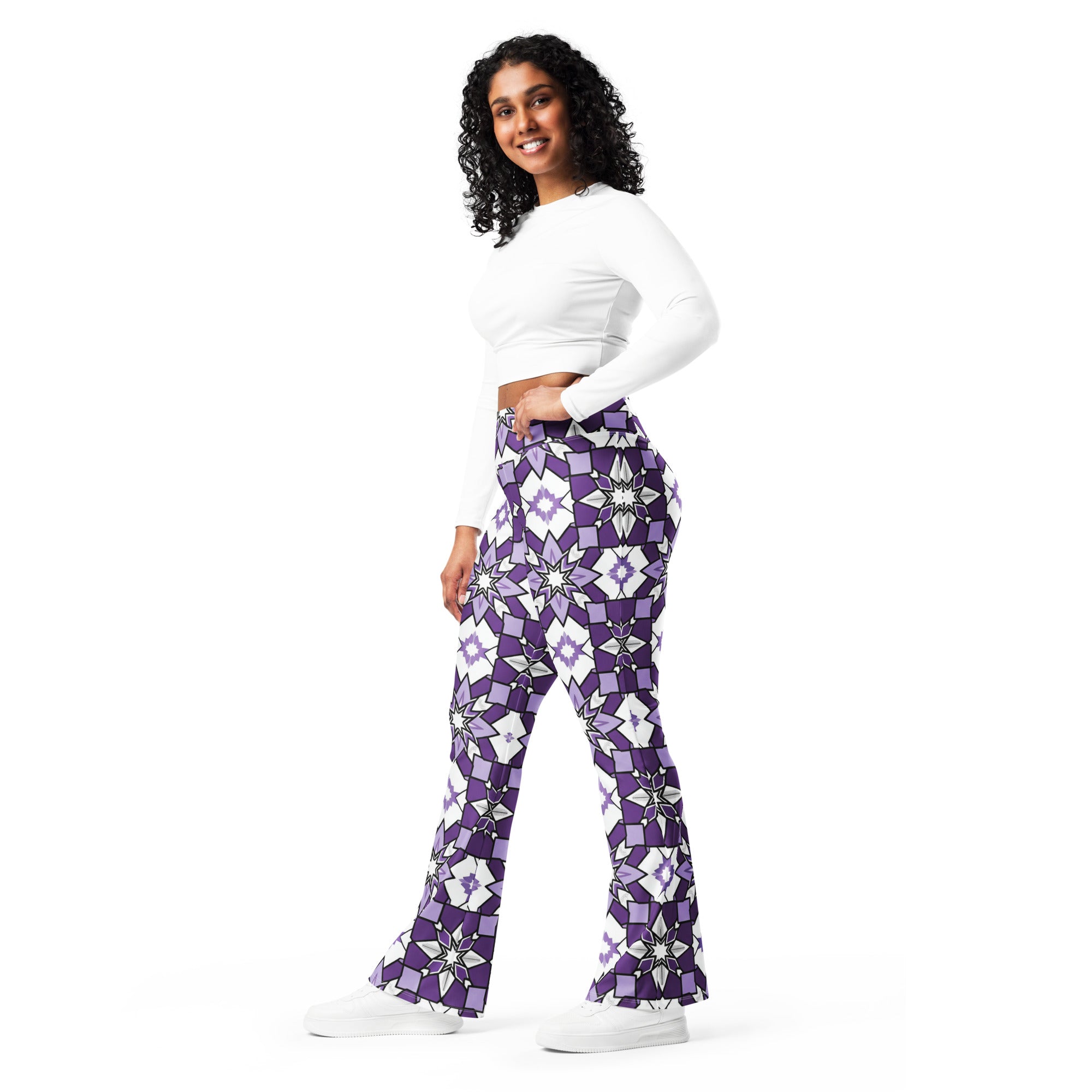 Zellige Amethyst Flare Leggings | GearBunch