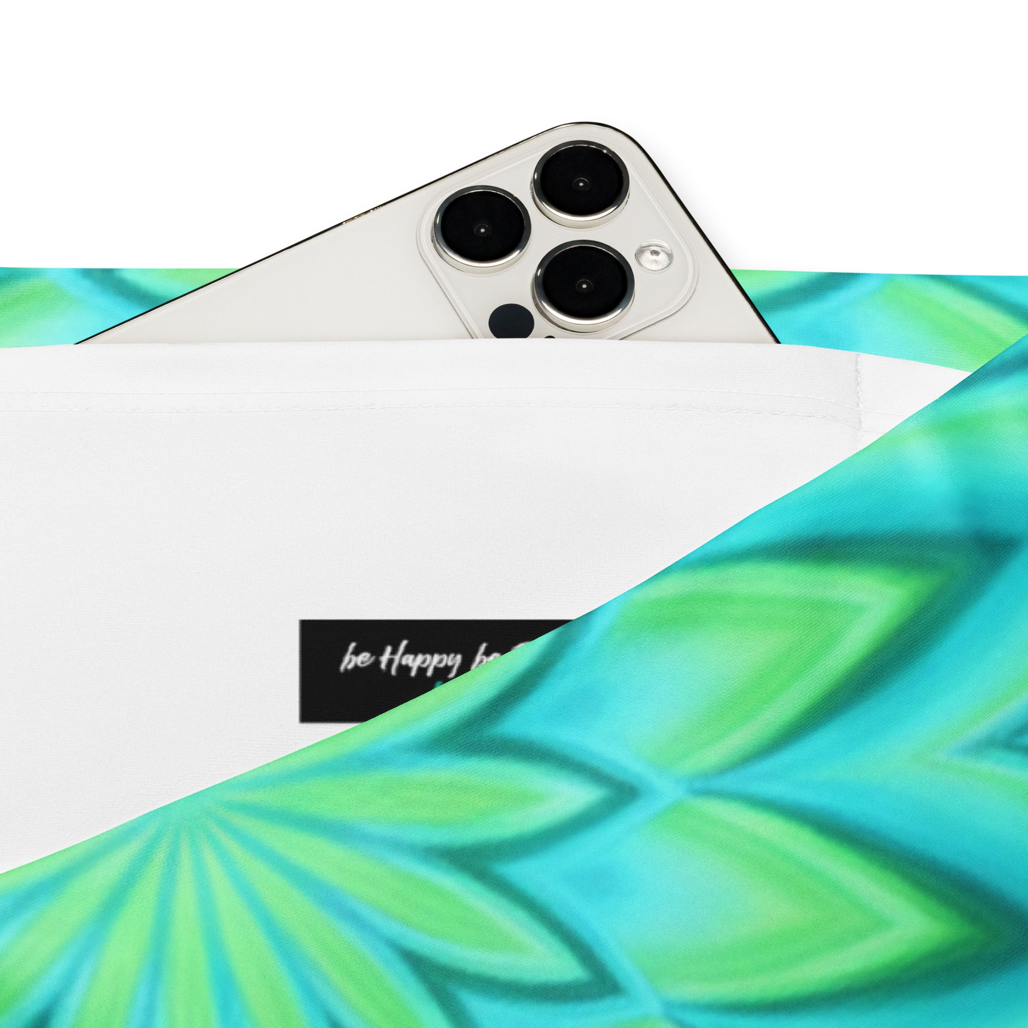 Psychedelic Mint Warp Flare Leggings | GearBunch