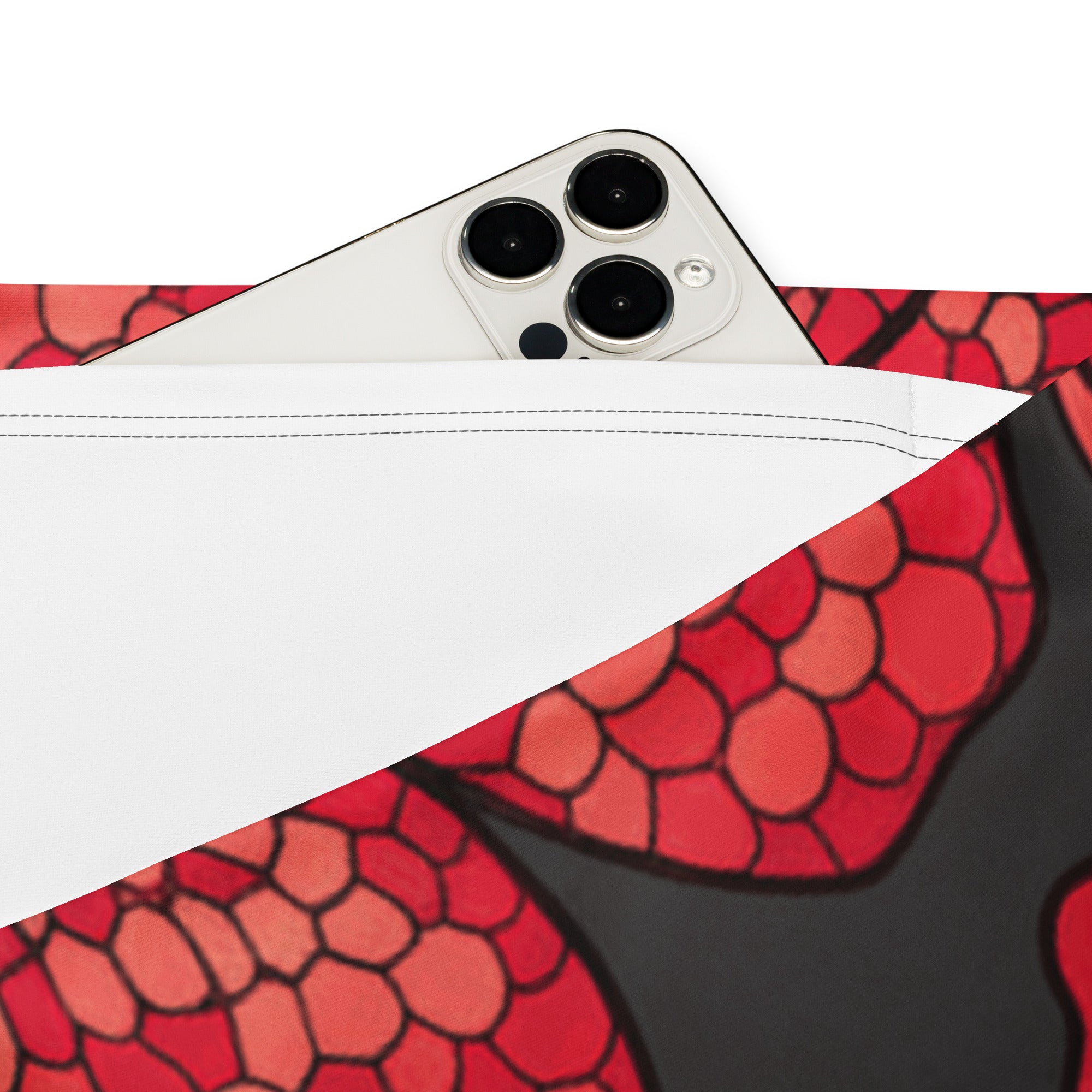 Scarlet Paillette Hibiscus Flare Leggings | GearBunch