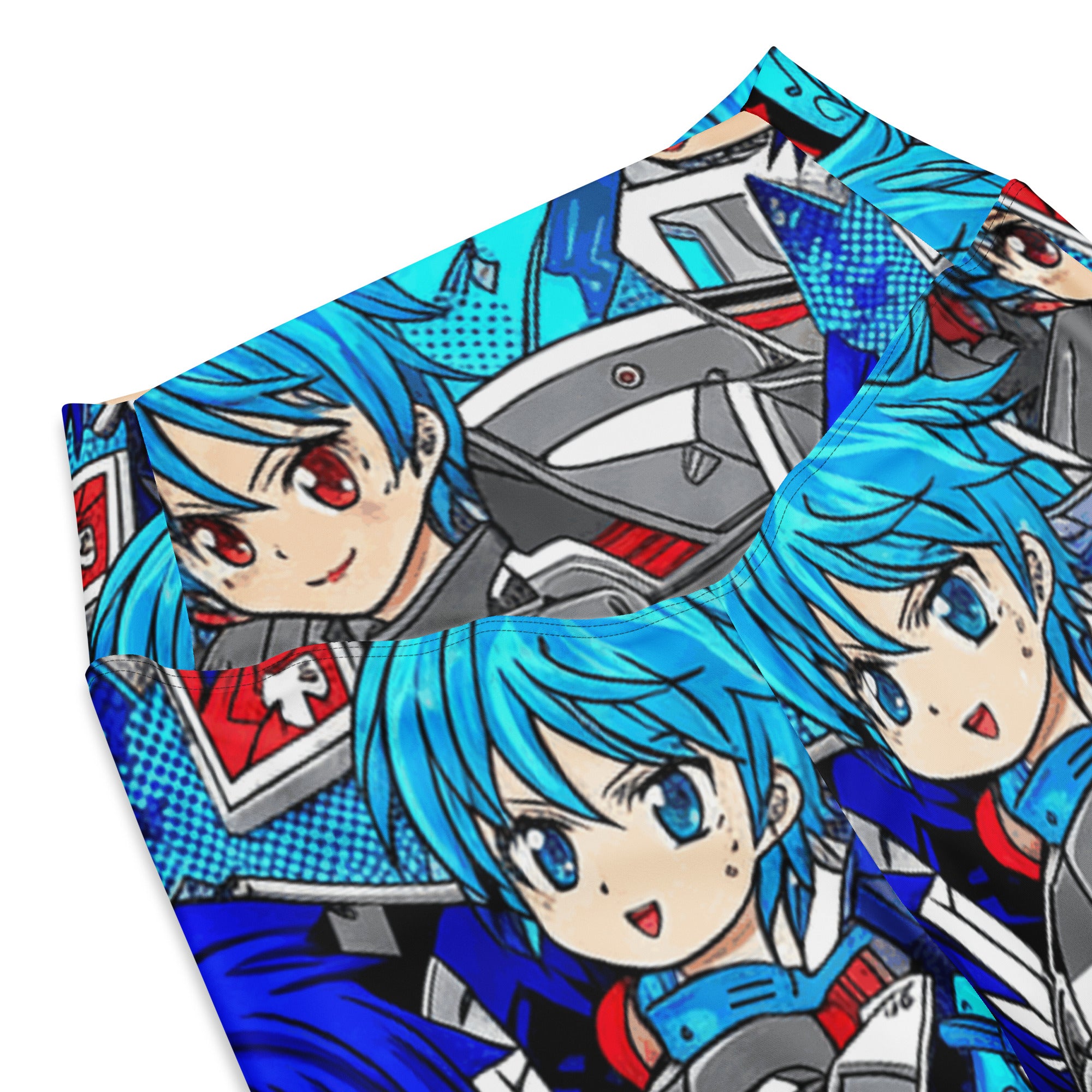 Anime Collage Mecha Pilot Flare Leggings | GearBunch