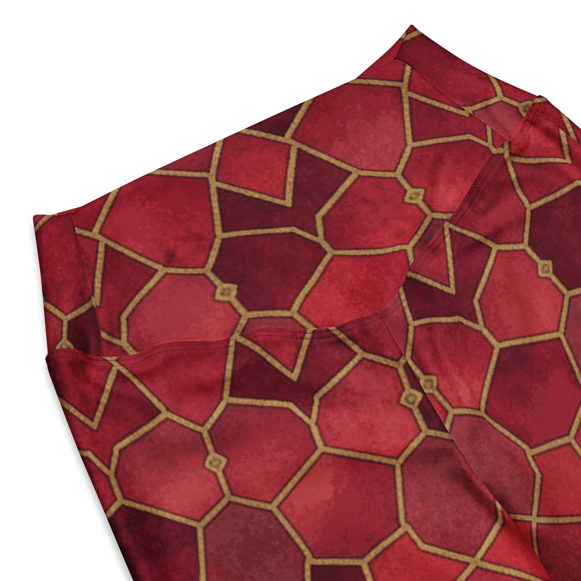 Ruby Gold Arabic Flare Leggings | GearBunch