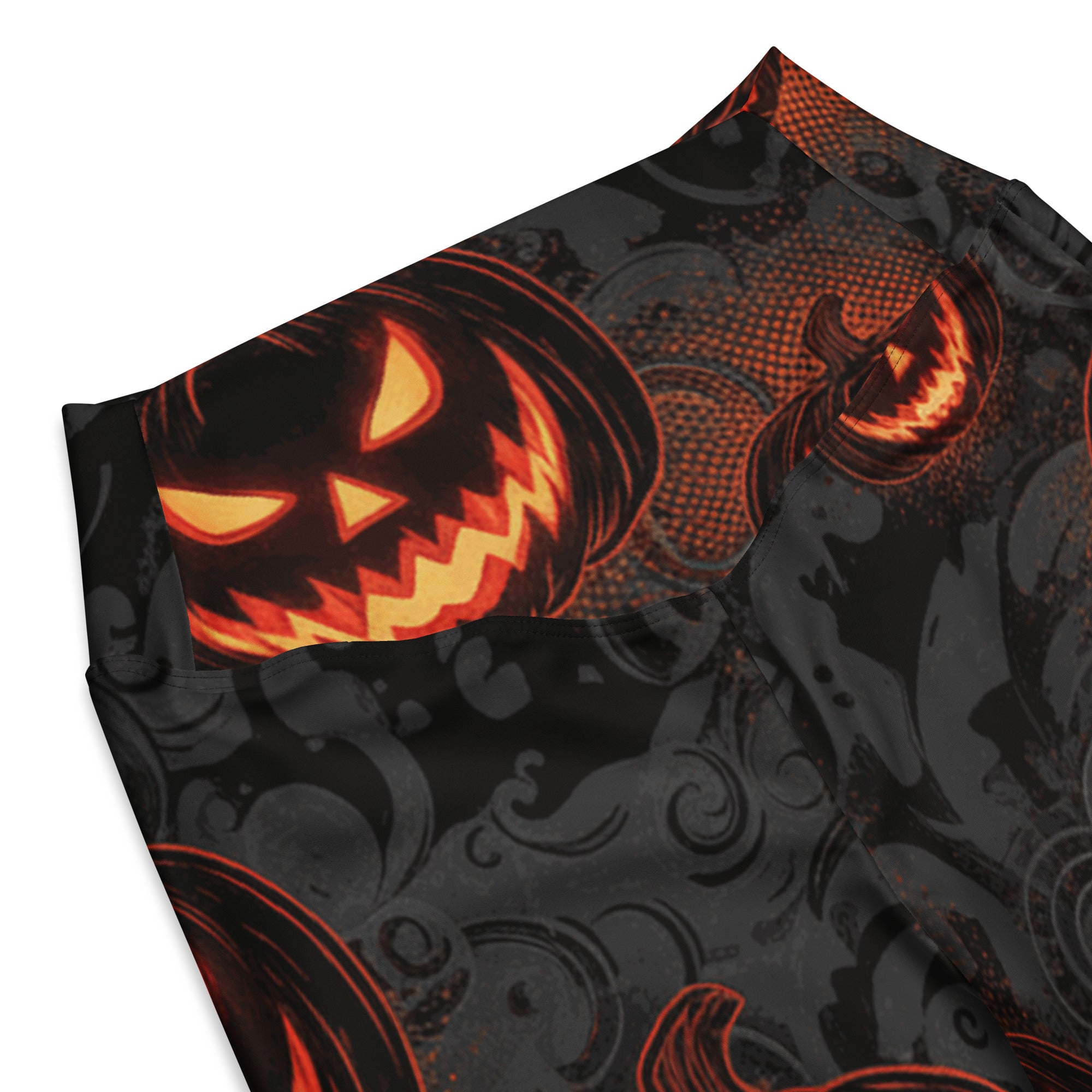 Carved Jack-o-Lantern Glow Flare Leggings | GearBunch