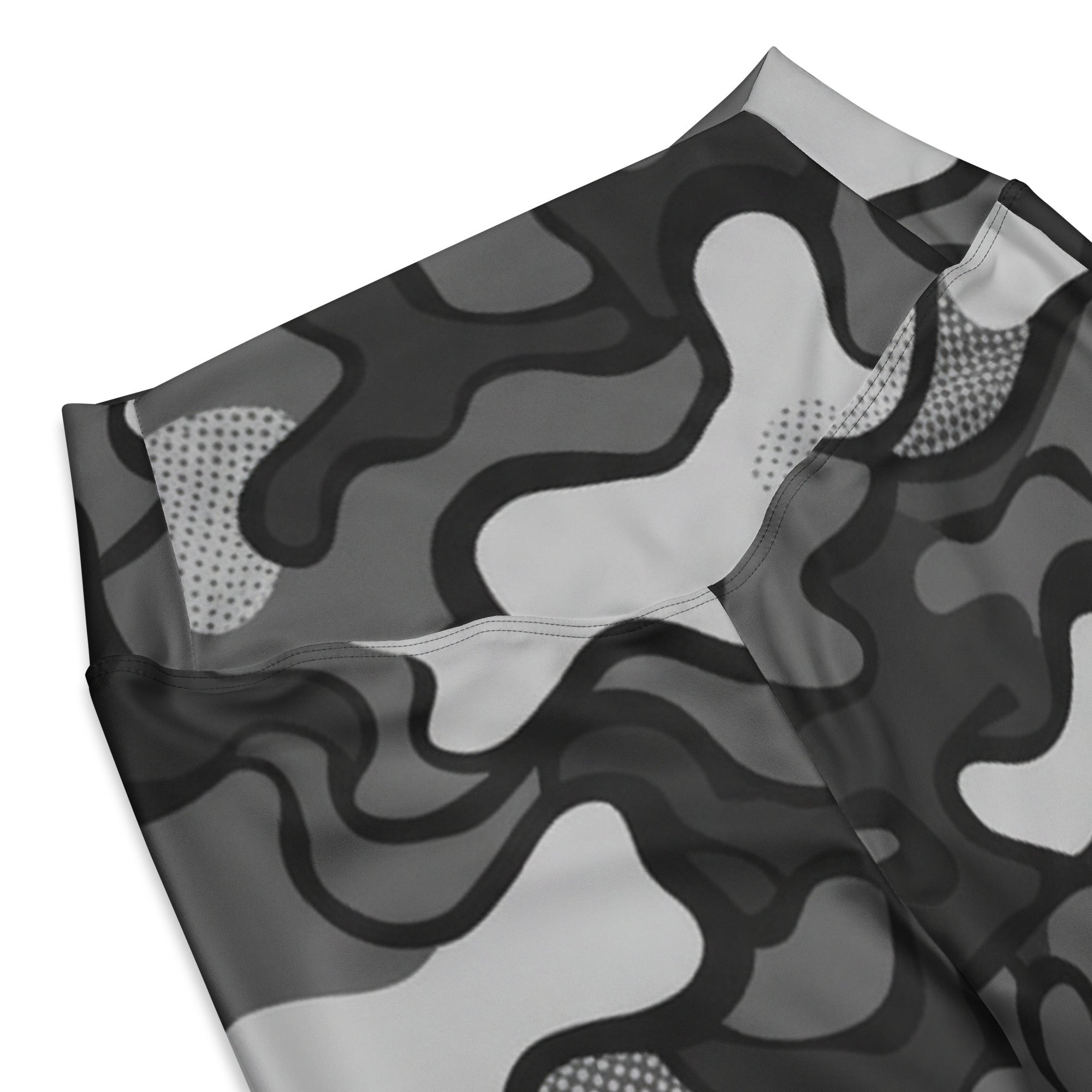 Charcoal Steel Camo Flare Leggings | GearBunch