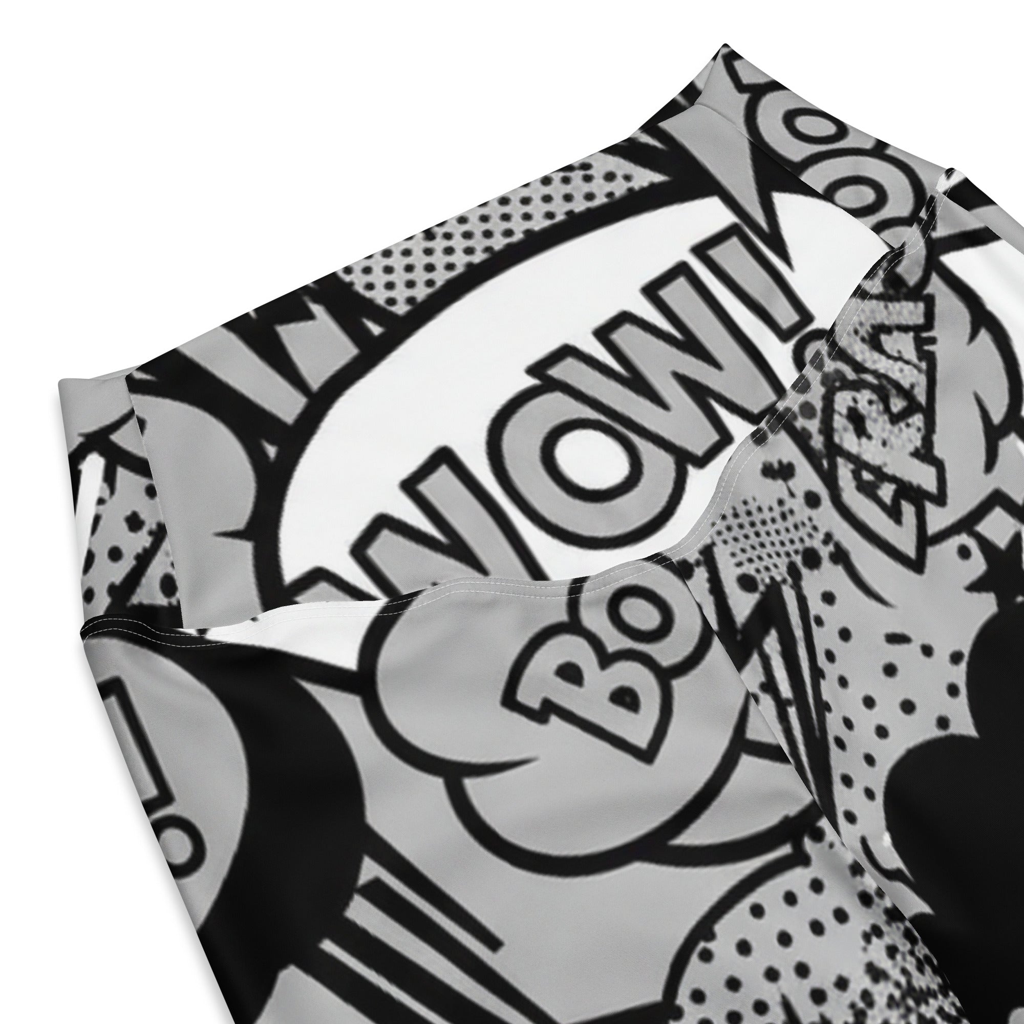 Comic Pop Monochrome Flare Leggings | GearBunch