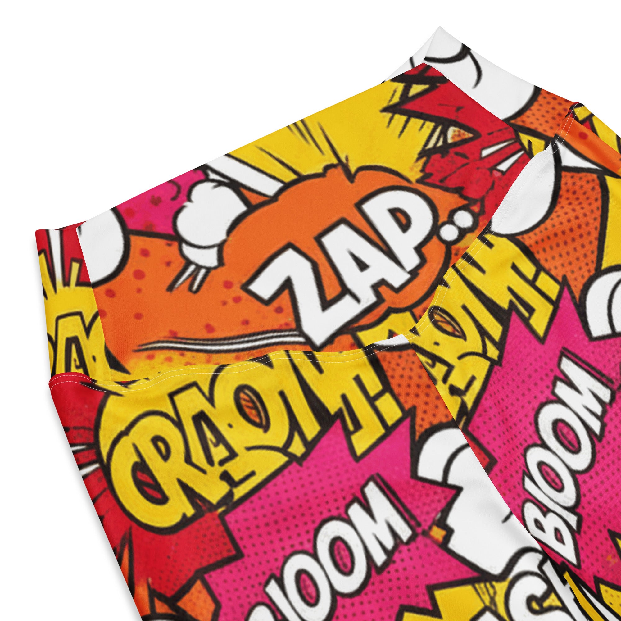Comic Pop Sunset Orange Flare Leggings | GearBunch