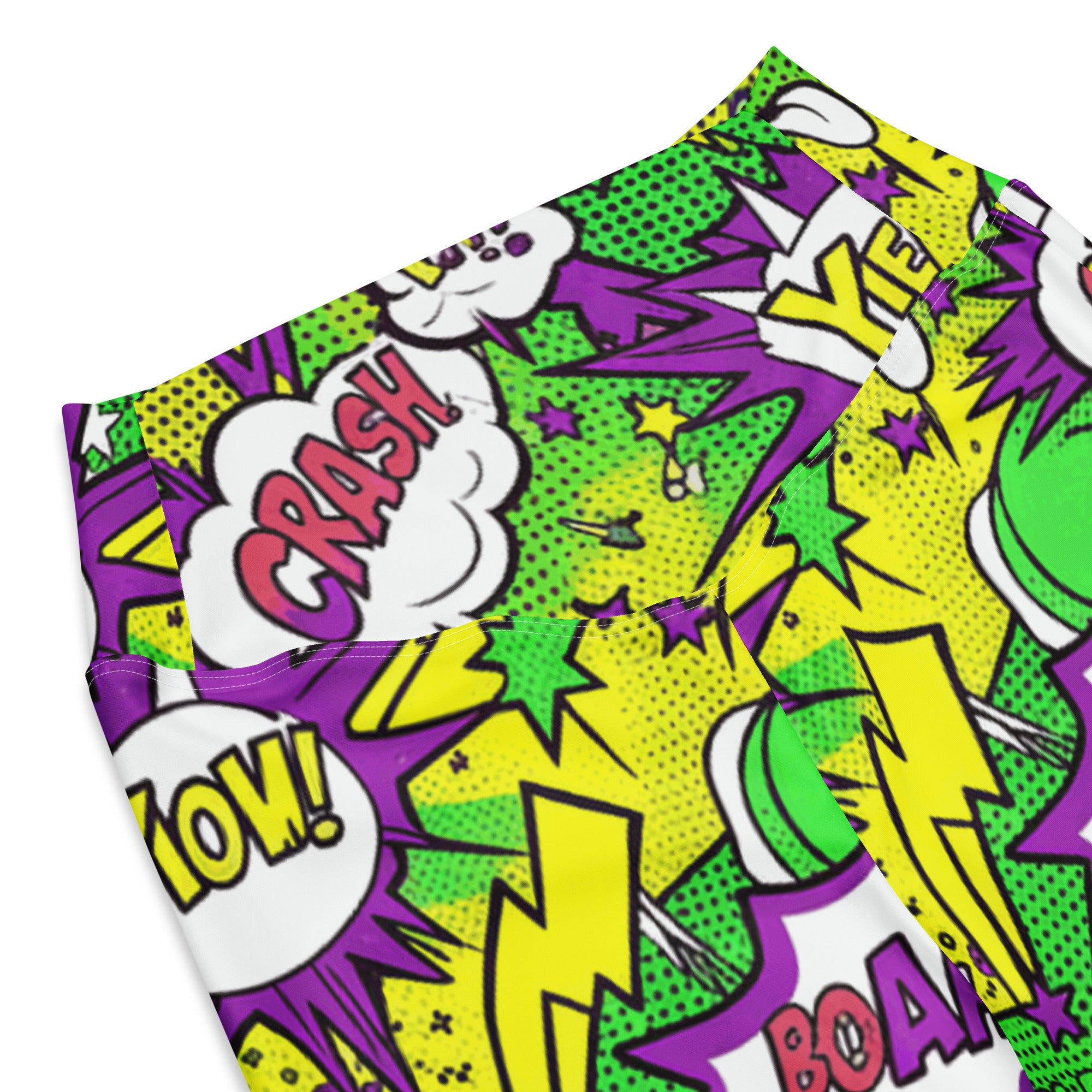 Comic Pop Toxic Green Flare Leggings | GearBunch