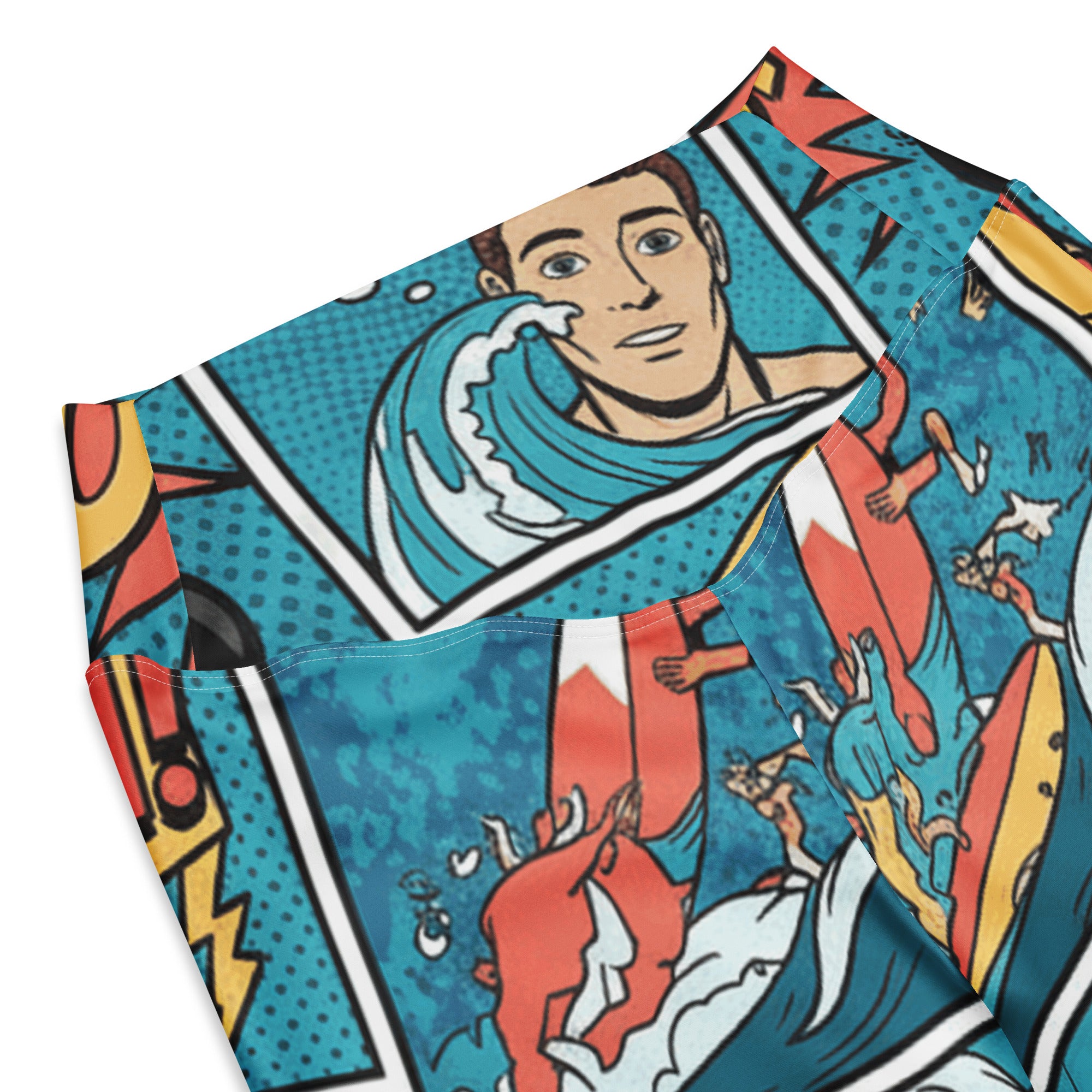 Comic Strip Surf Kapow Flare Leggings | GearBunch