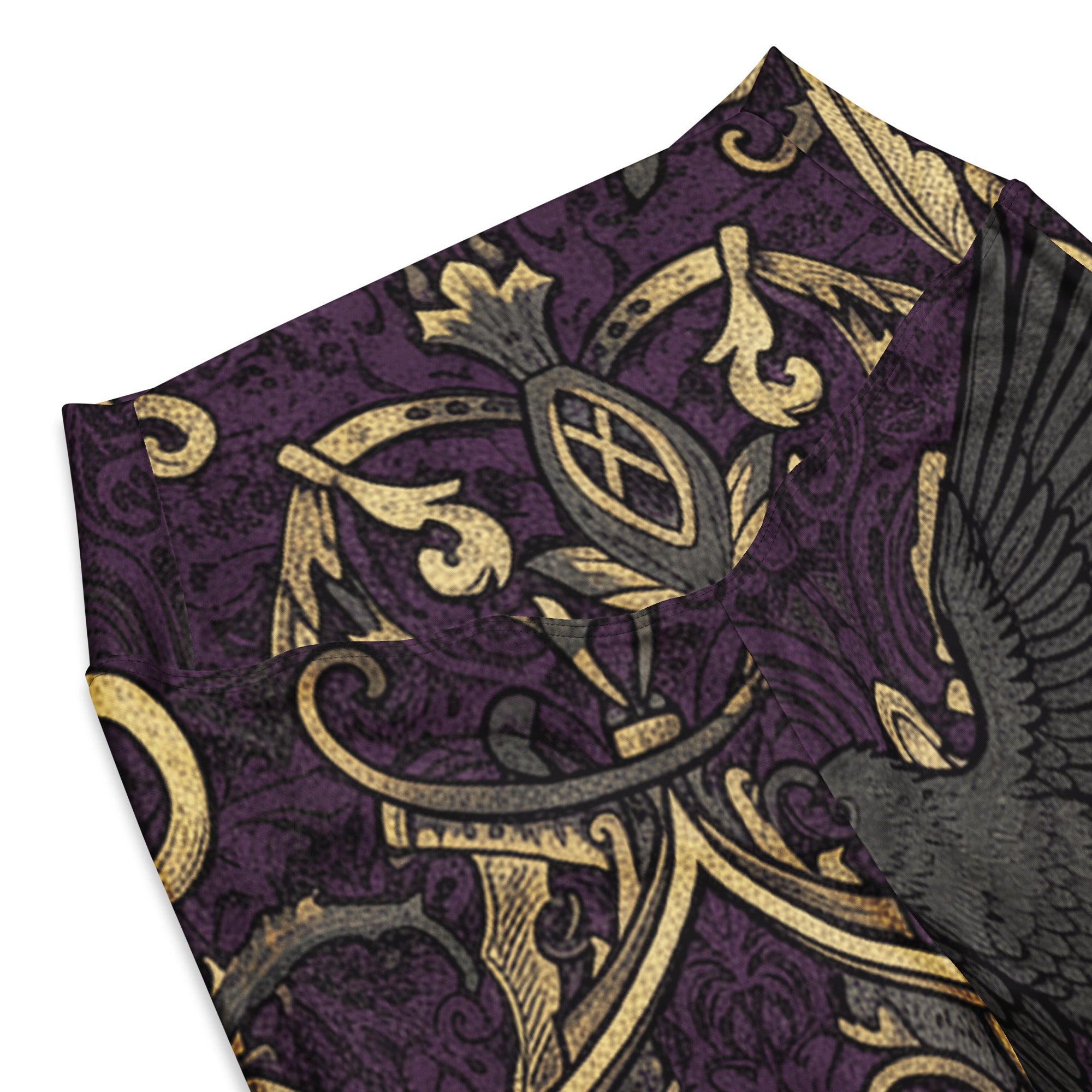 Poe Raven Damask Flare Leggings | GearBunch