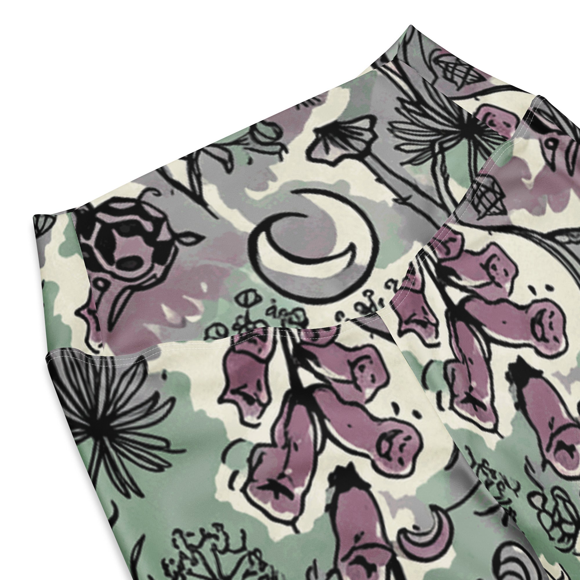 Hemlock and Foxglove Goth Flare Leggings | GearBunch