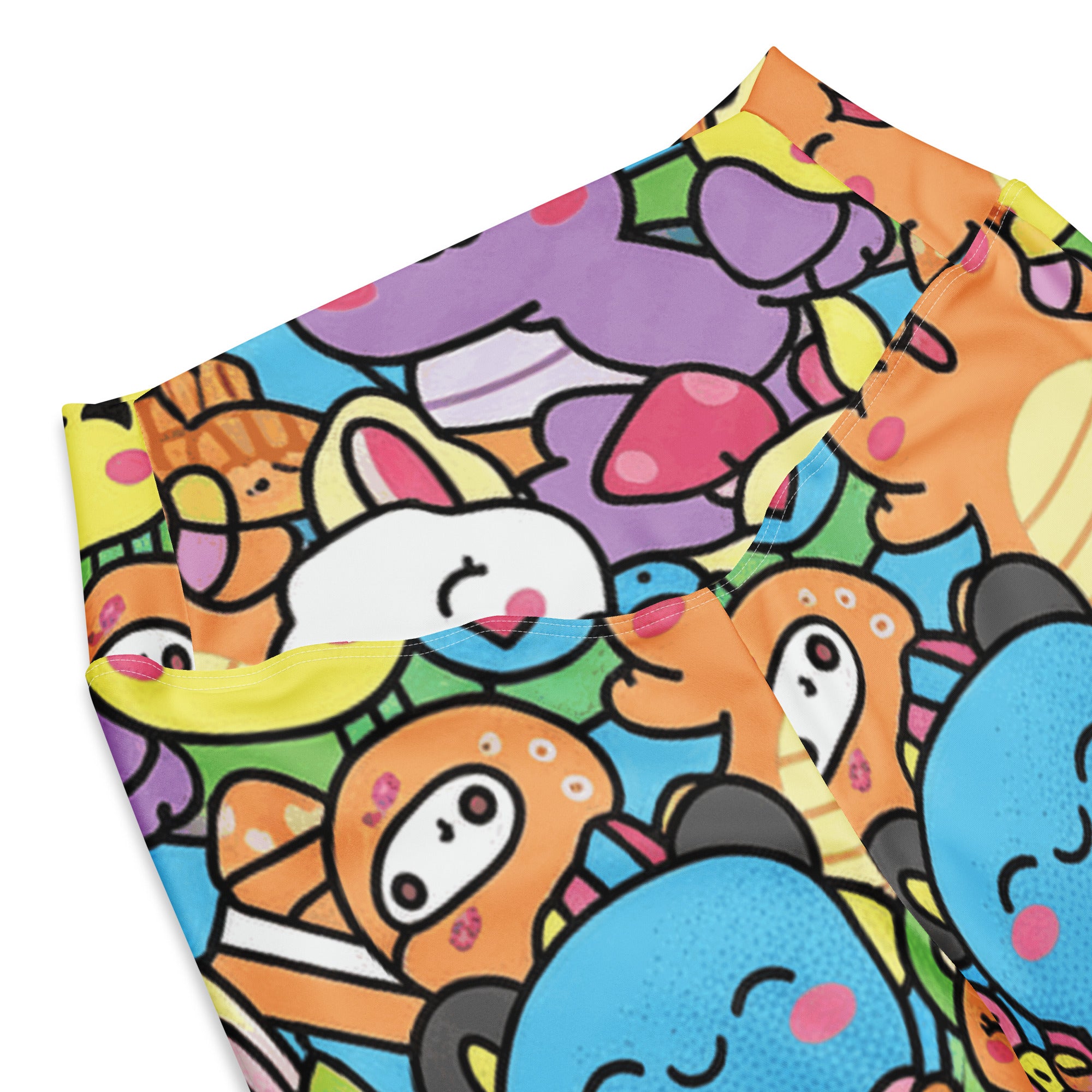 Kawaii Dinosaur Stomp Flare Leggings | GearBunch