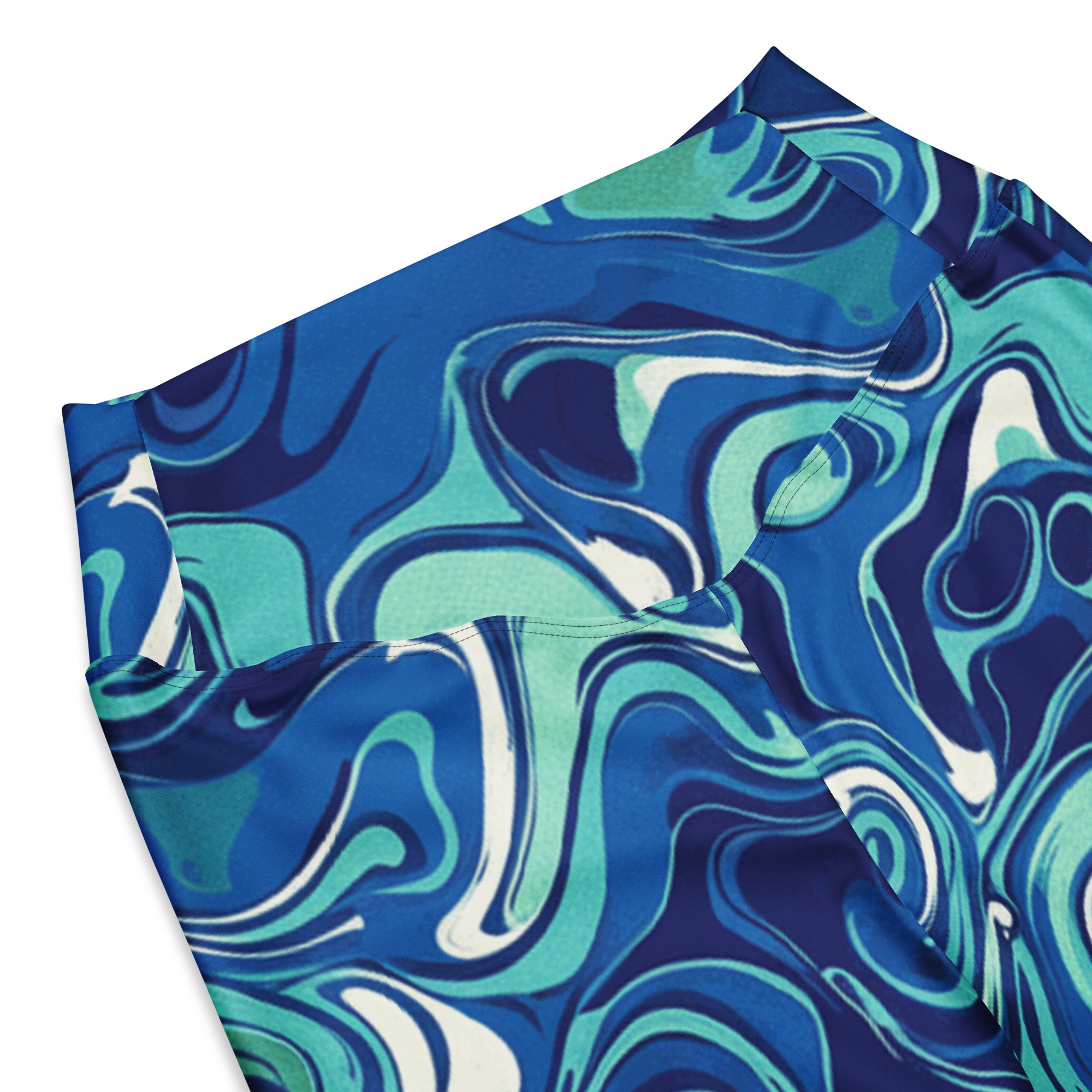 Liquid Marble Ocean Current Flare Leggings | GearBunch