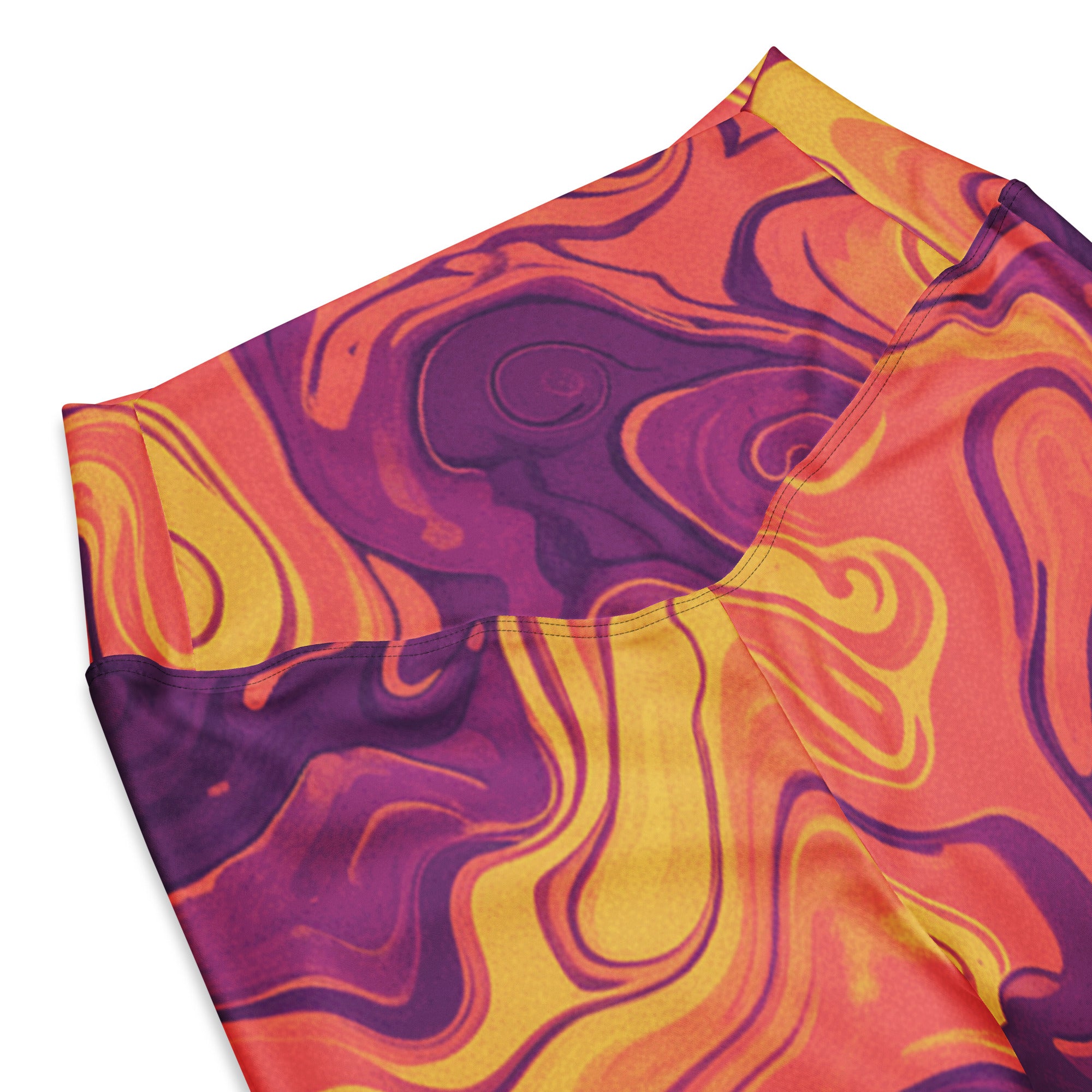 Liquid Marble Sunset Horizon Flare Leggings | GearBunch