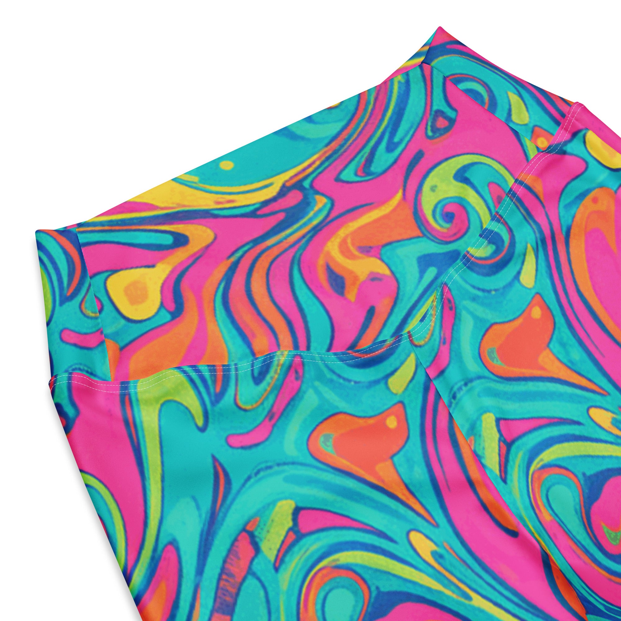 Liquid Marble Tropical Paradise Flare Leggings | GearBunch