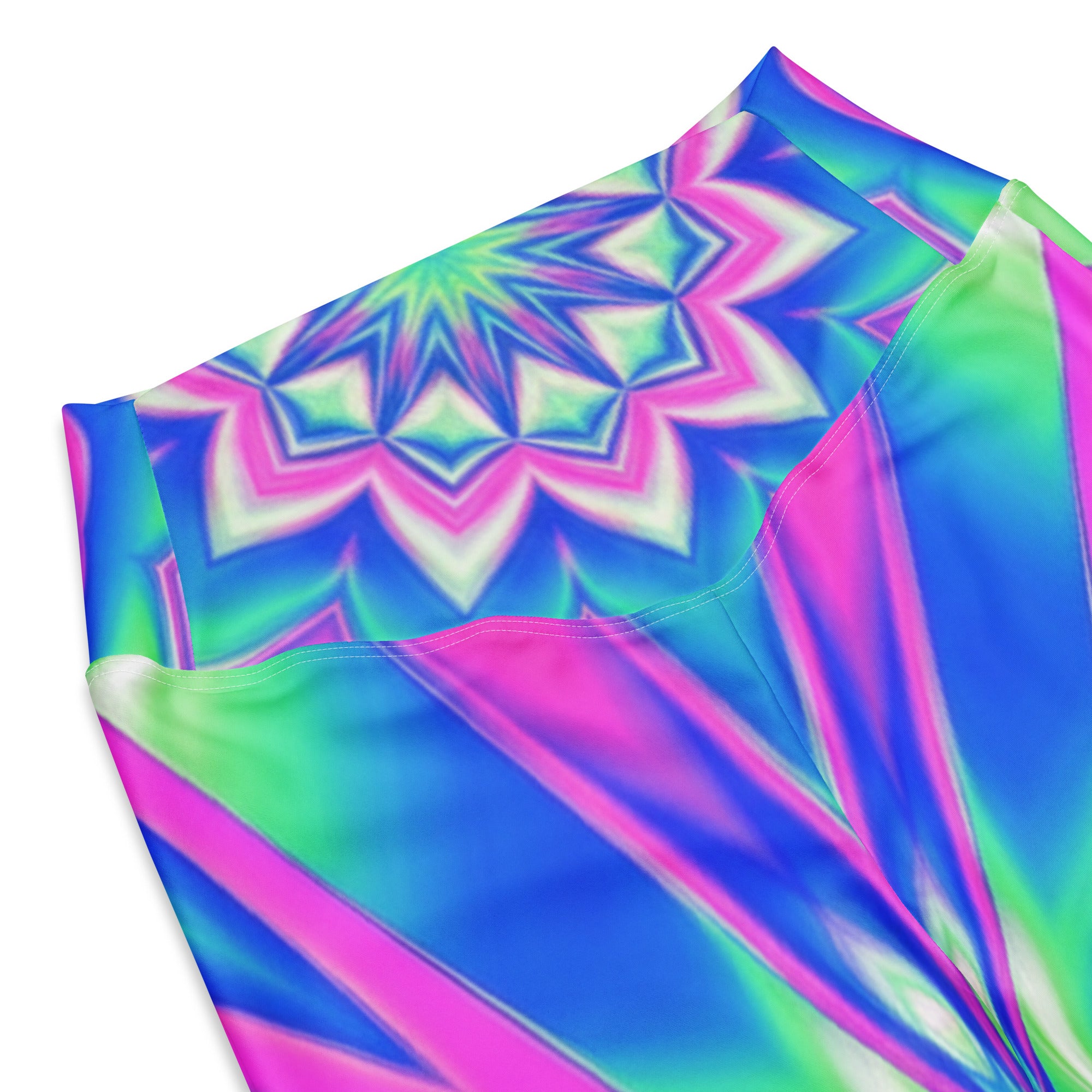 Psychedelic Chrome Spectrum Flare Leggings | GearBunch