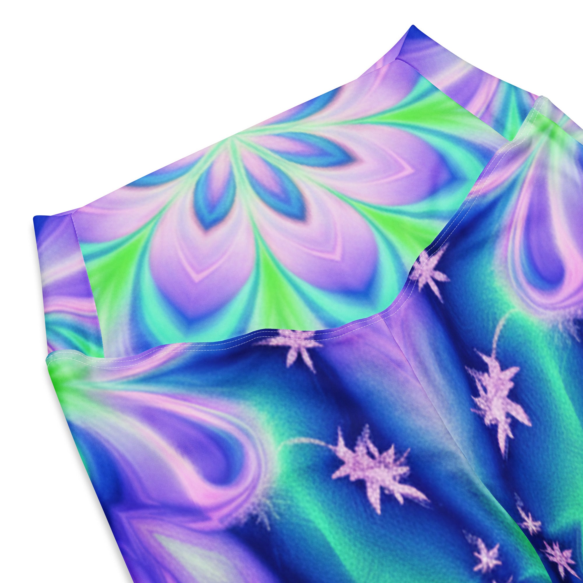 Psychedelic Northern Lights Flare Leggings | GearBunch