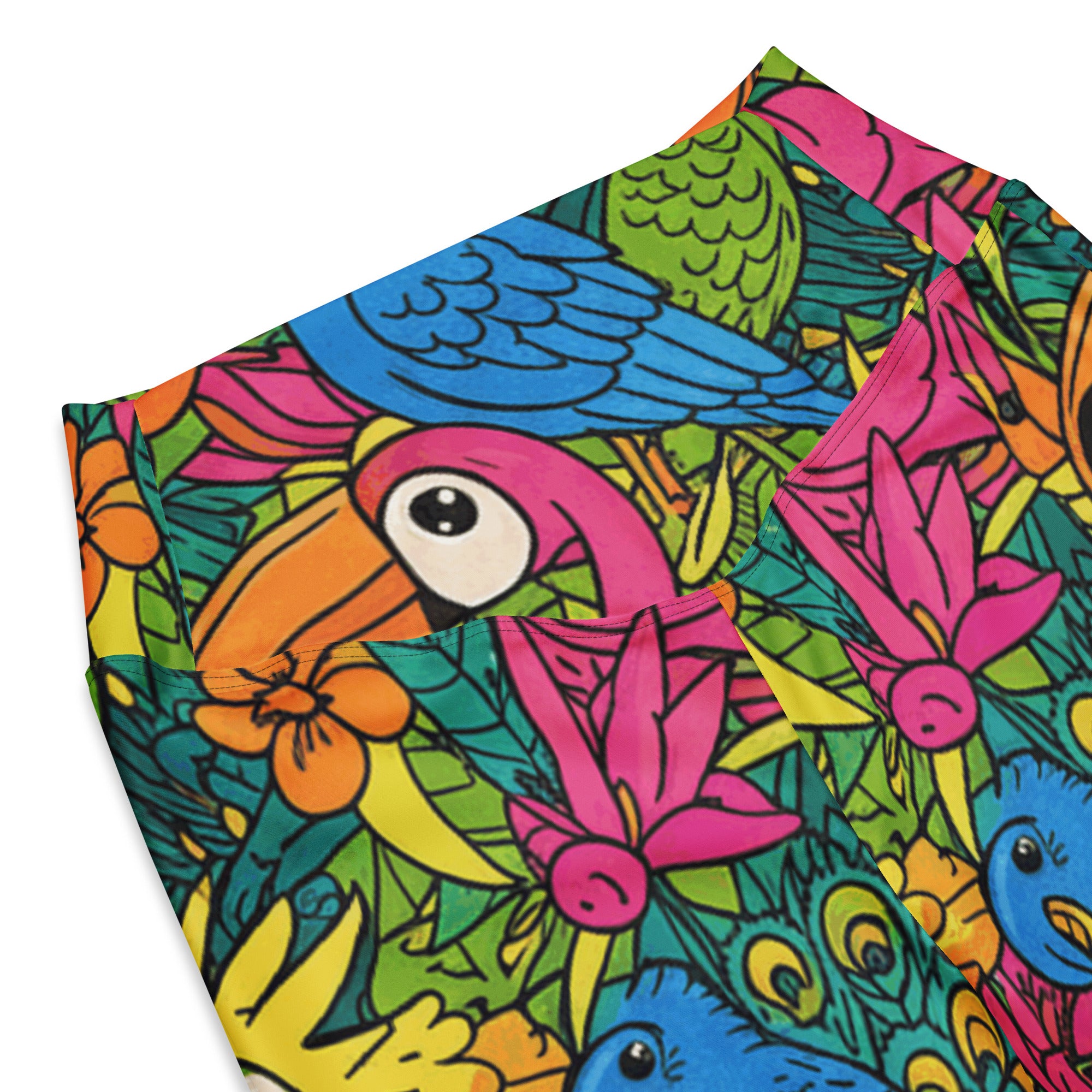 Vibrant Tropical Birds Flare Leggings | GearBunch