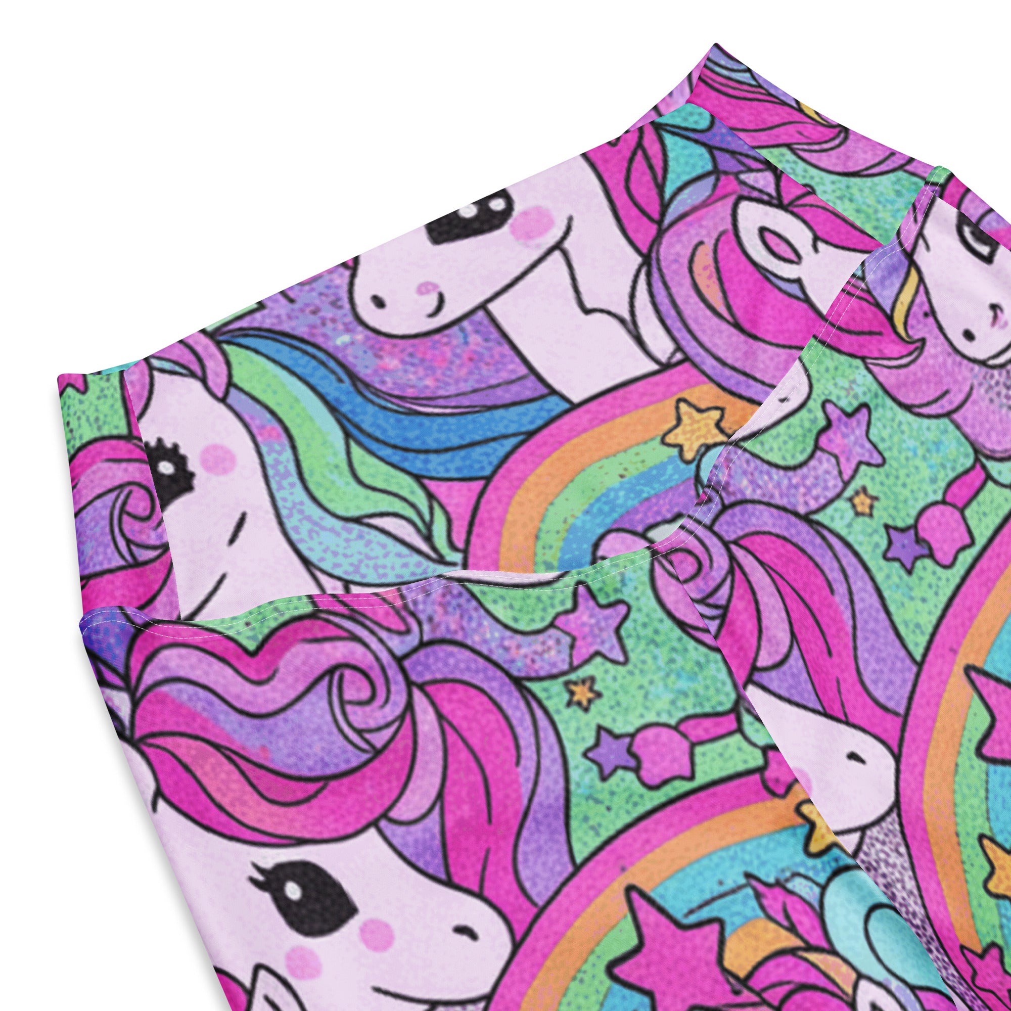 Vibrant Unicorn Rainbow Party Flare Leggings | GearBunch