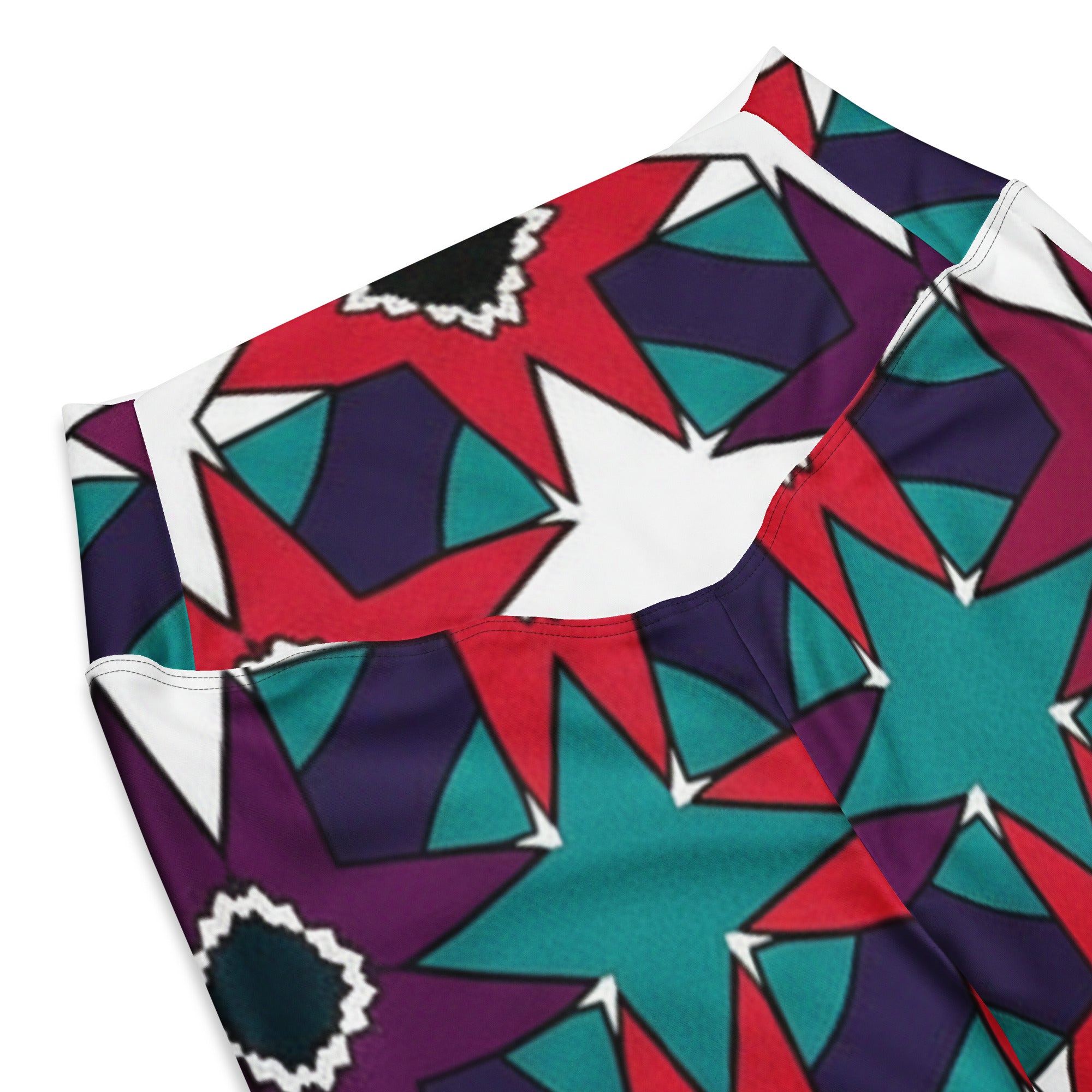Zellige Crimson Teal Flare Leggings | GearBunch