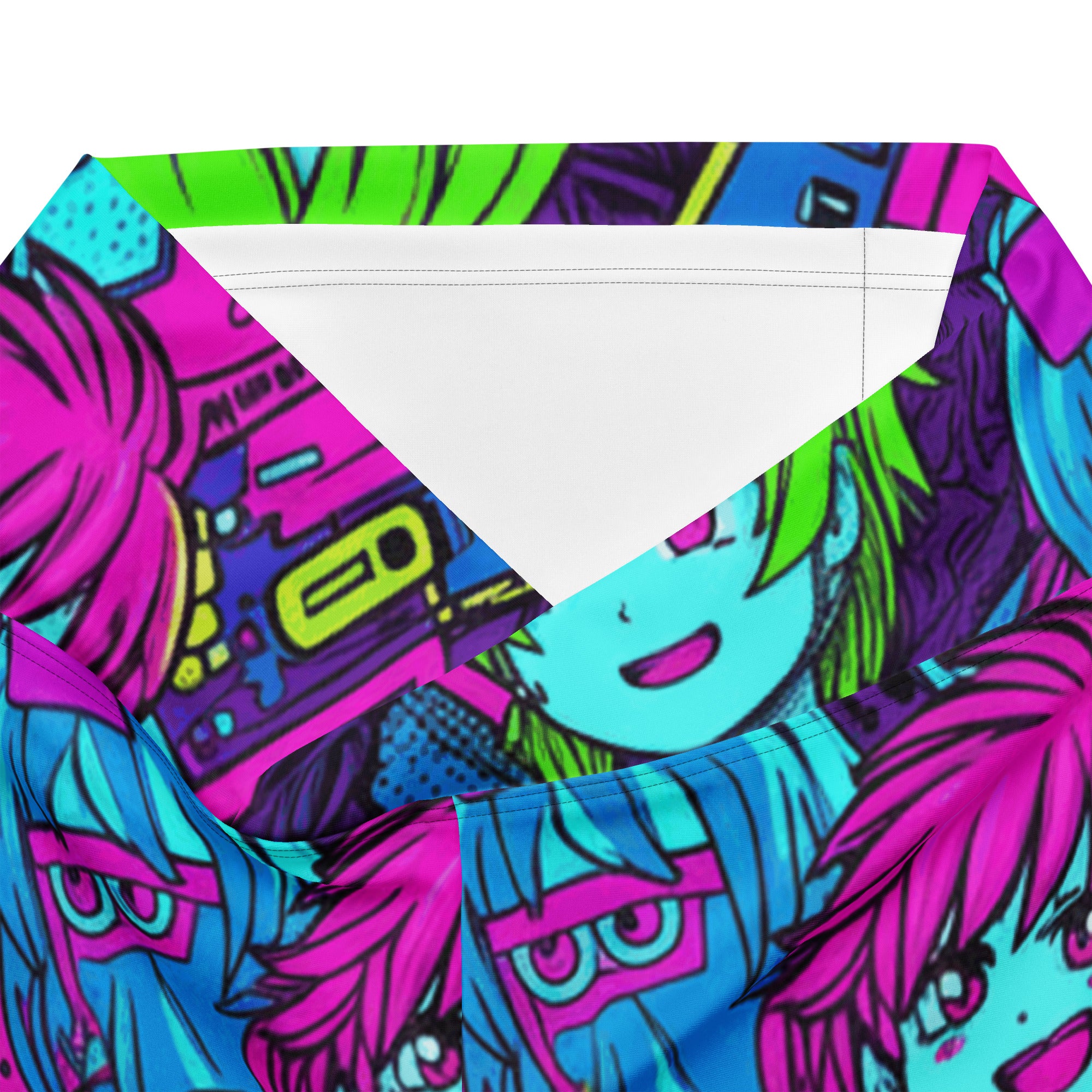 Anime Collage Cyberpunk Flare Leggings | GearBunch
