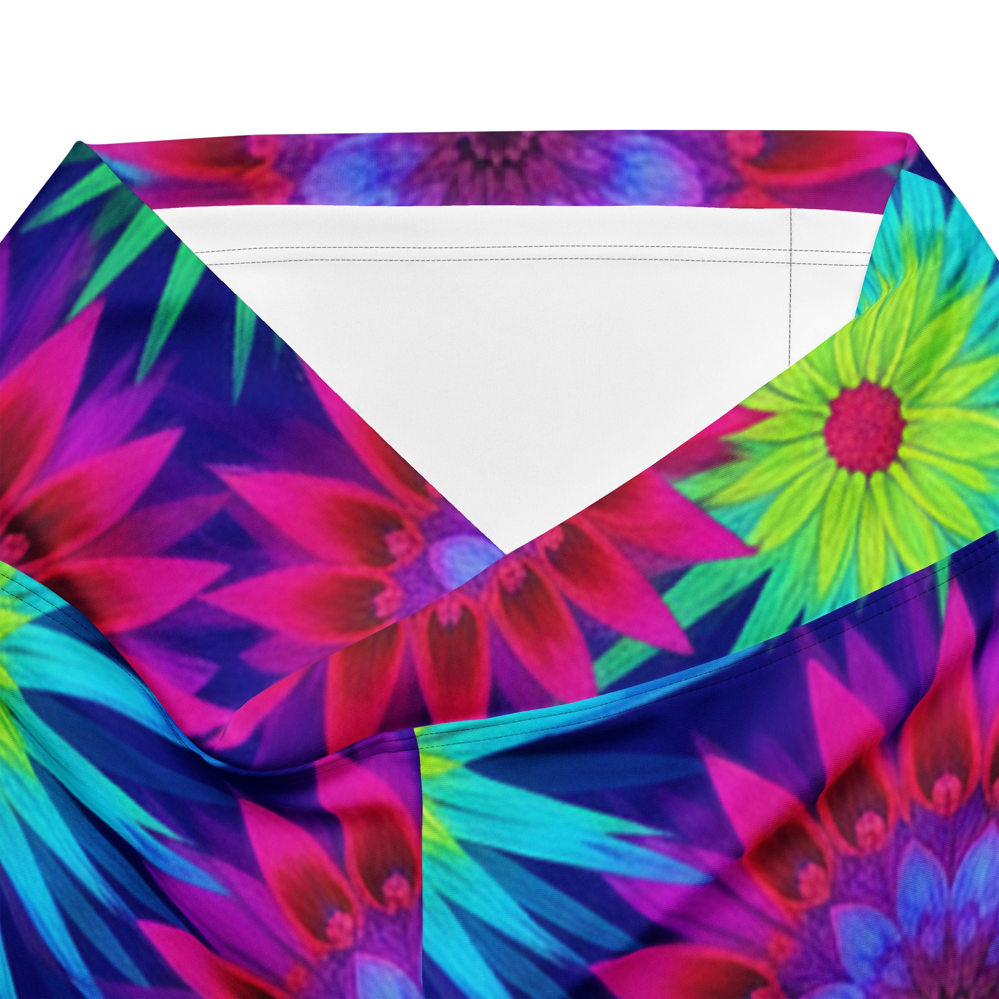 Psychedelic Neon Rainbow Burst Flare Leggings | GearBunch