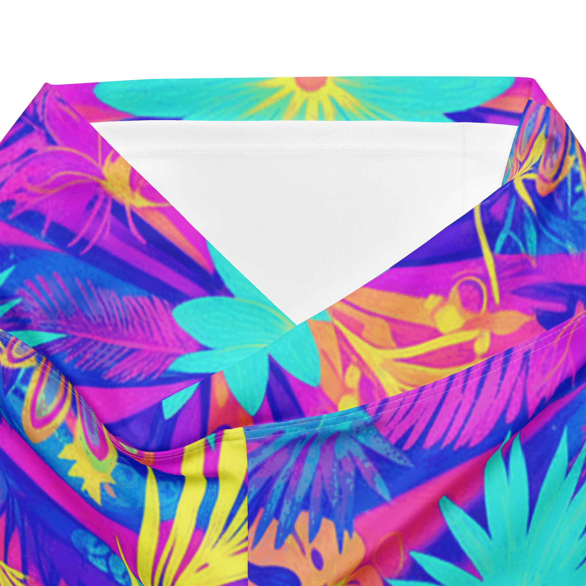 Psychedelic Tropical Laser Flare Leggings | GearBunch