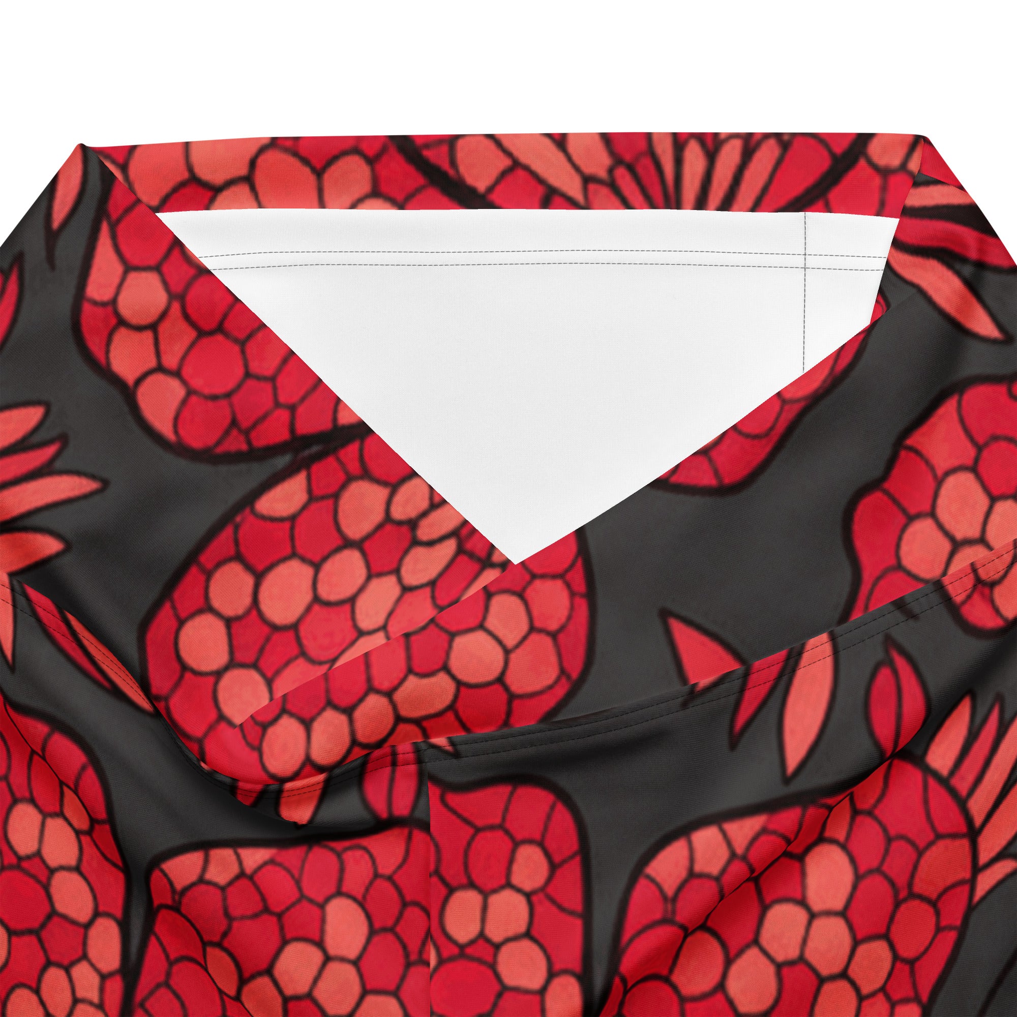 Scarlet Paillette Hibiscus Flare Leggings | GearBunch