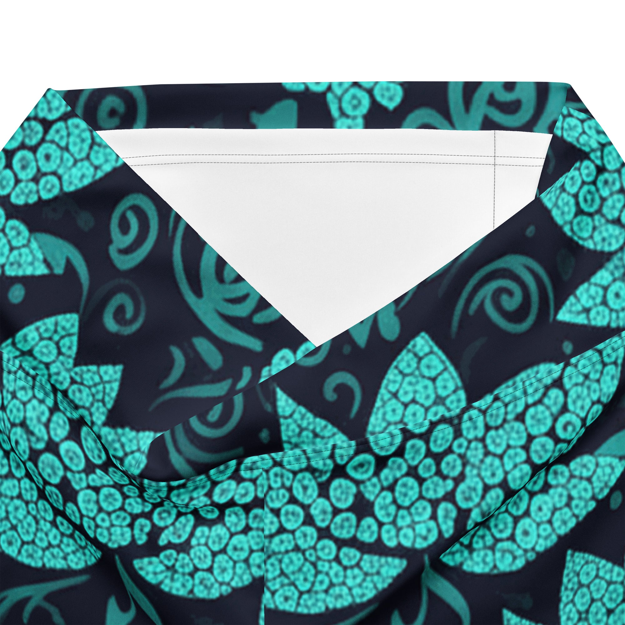 Teal Paillette Lotus Flare Leggings | GearBunch