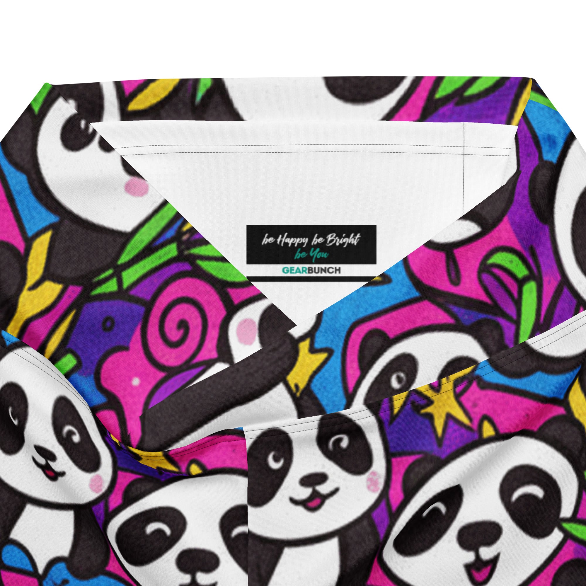 Vibrant Panda Party Flare Leggings | GearBunch
