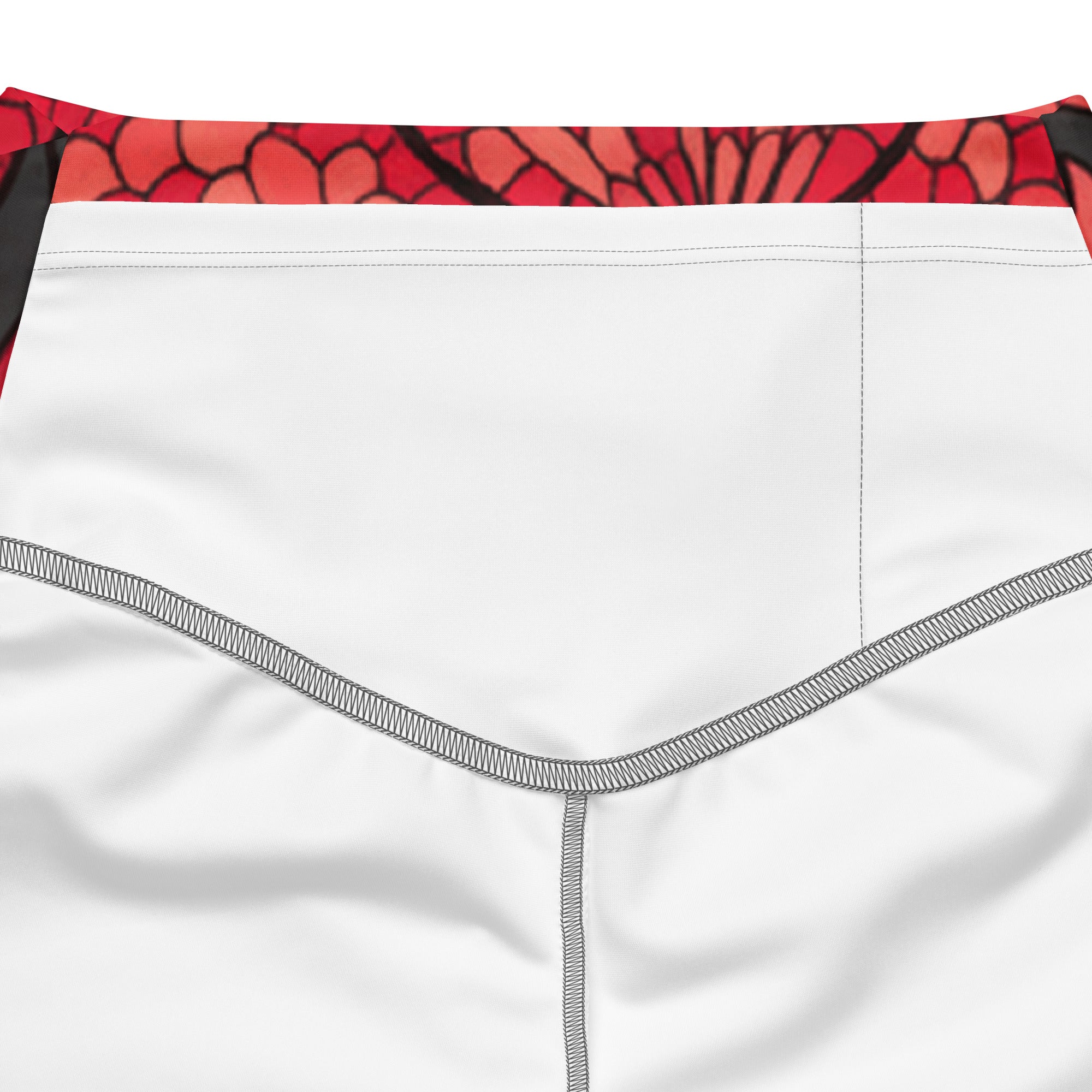 Scarlet Paillette Hibiscus Flare Leggings | GearBunch