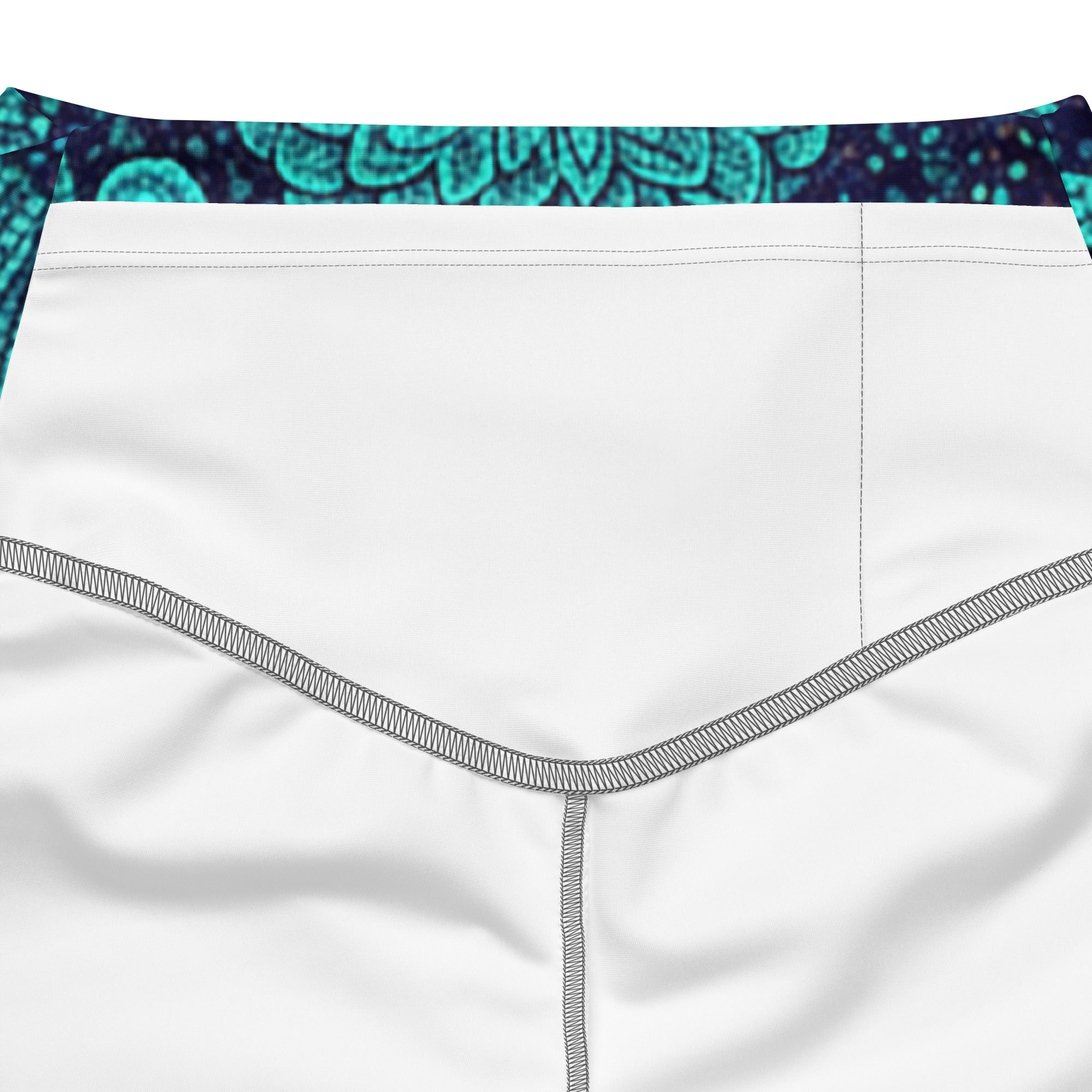 Teal Paillette Lotus Garden Flare Leggings | GearBunch