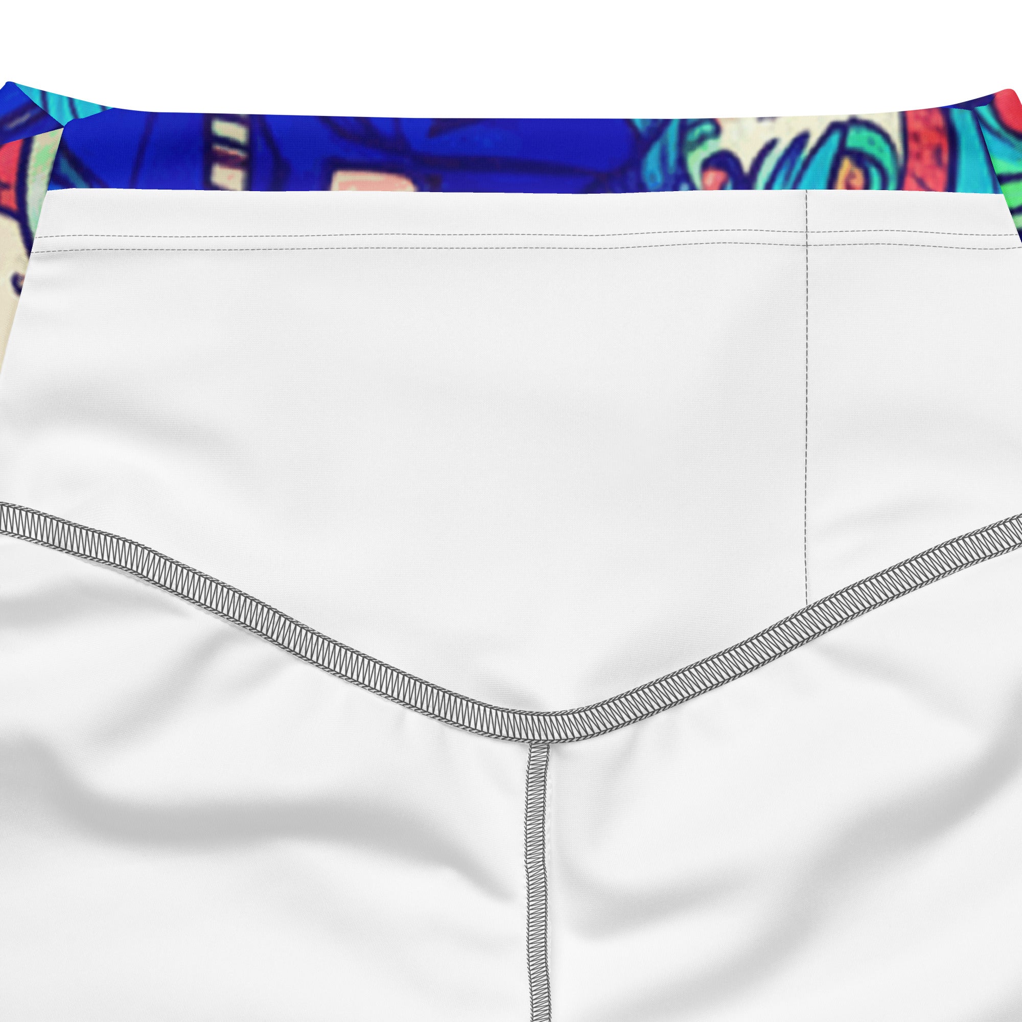 Anime Collage Ocean Wave Flare Leggings | GearBunch