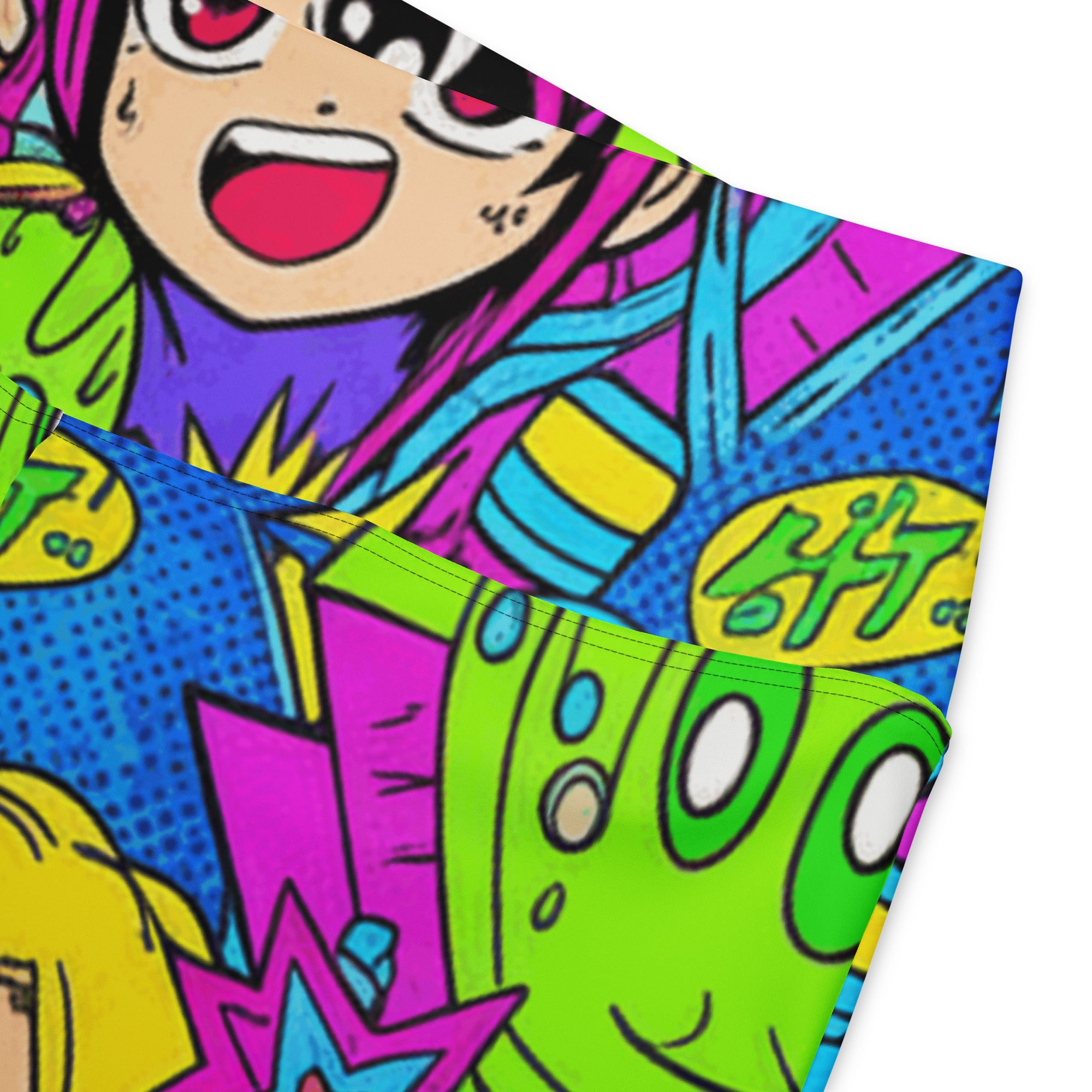 Anime Collage Chibi Party Flare Leggings | GearBunch