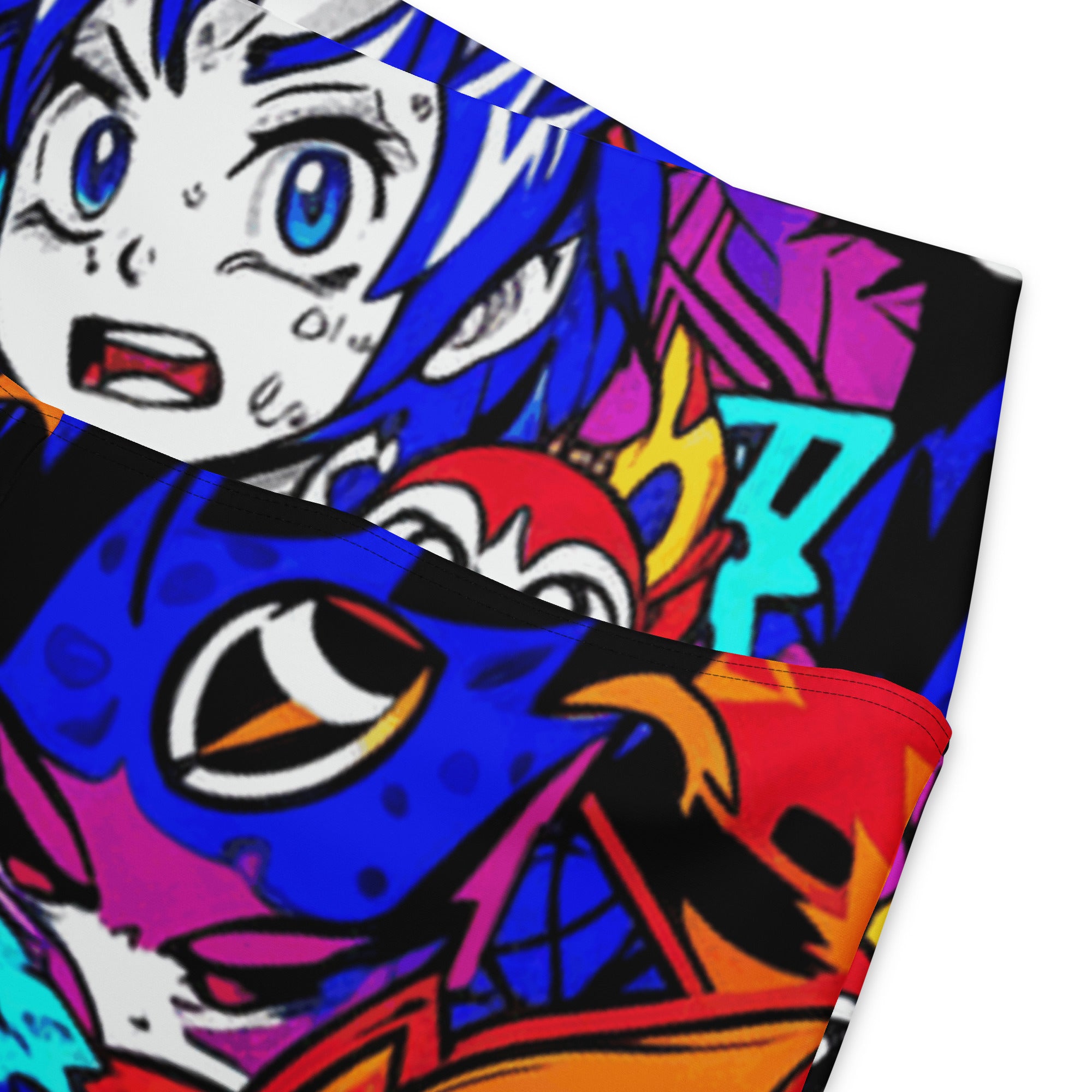 Anime Collage Dark Shonen Flare Leggings | GearBunch