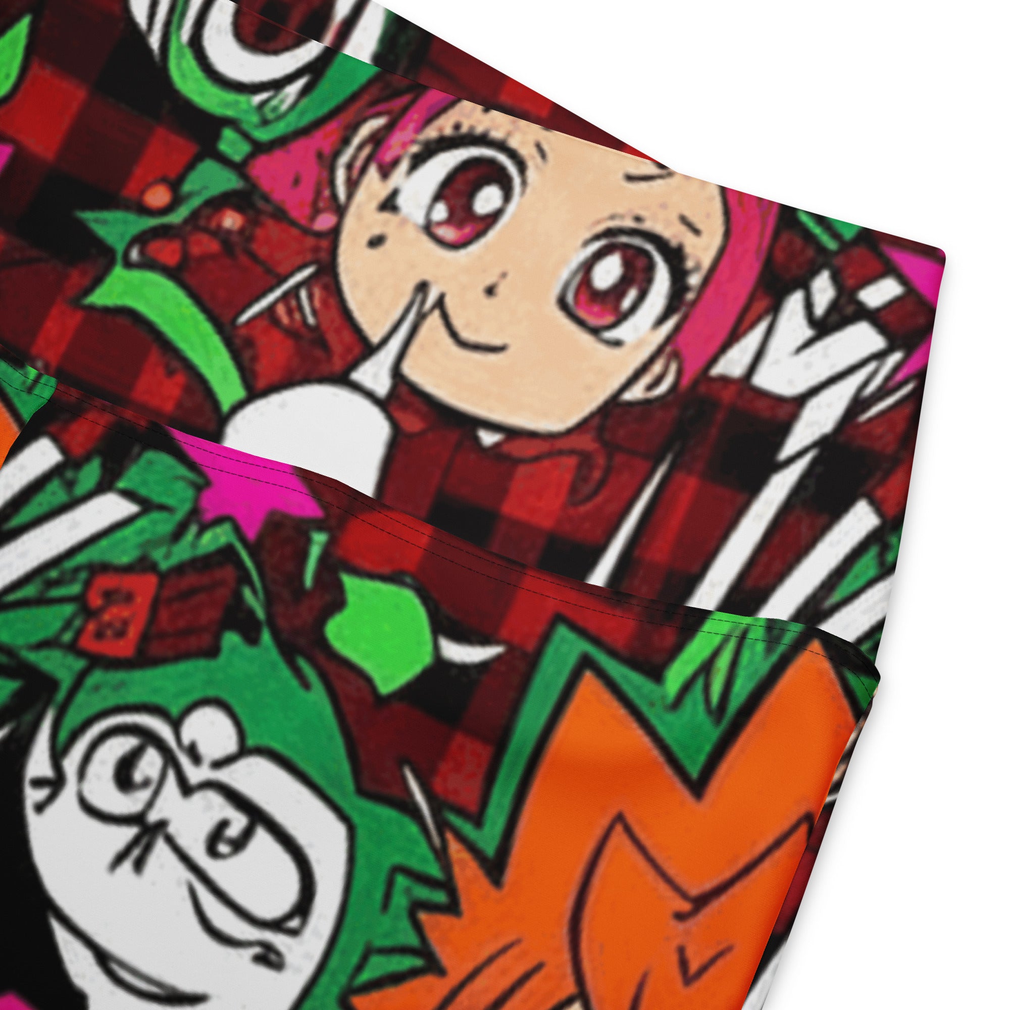 Anime Collage Flare Leggings | GearBunch