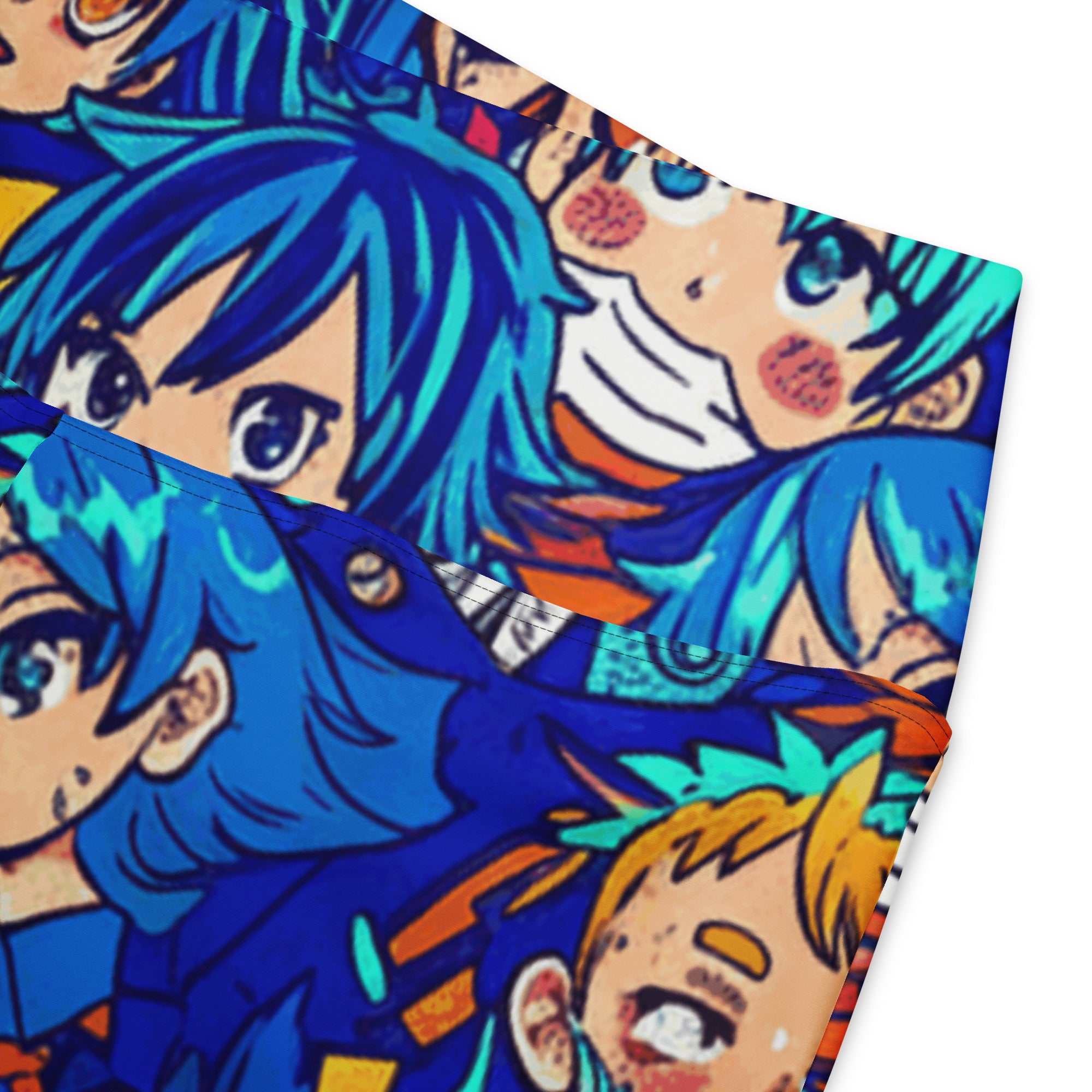 Anime Ocean Wave Flare Leggings | GearBunch