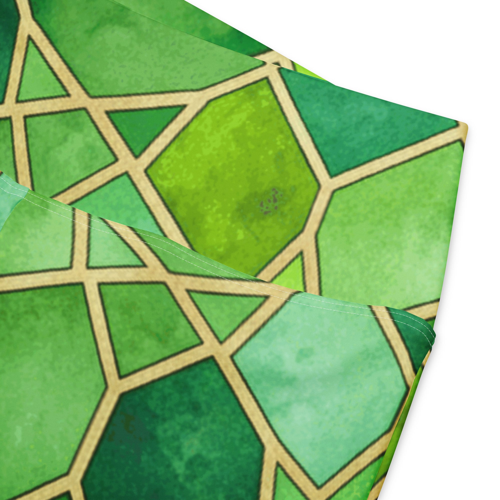 Arabic Emerald Jewel Flare Leggings | GearBunch