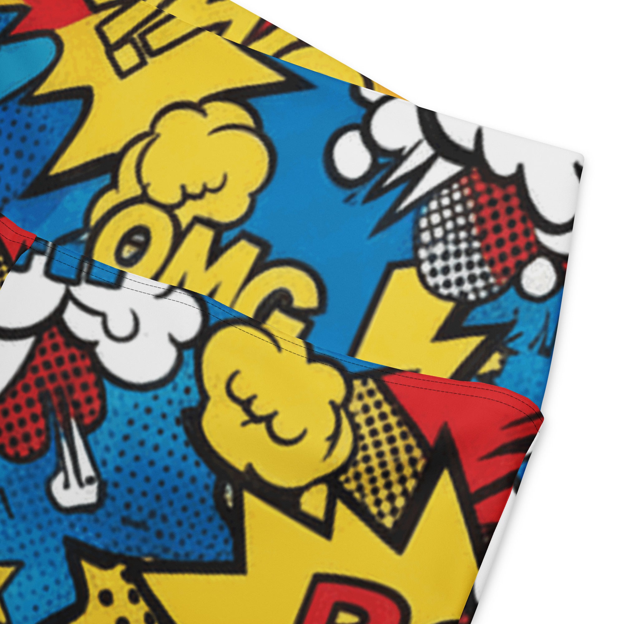 Comic Pop Electric Blue Flare Leggings | GearBunch