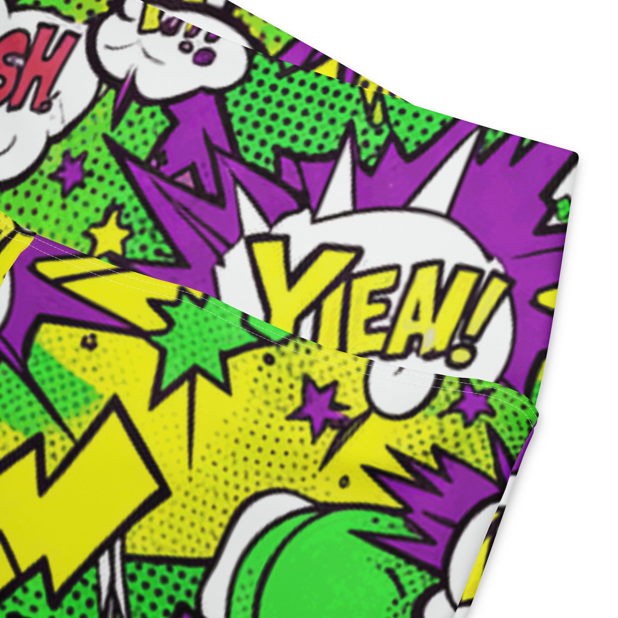 Comic Pop Toxic Green Flare Leggings | GearBunch